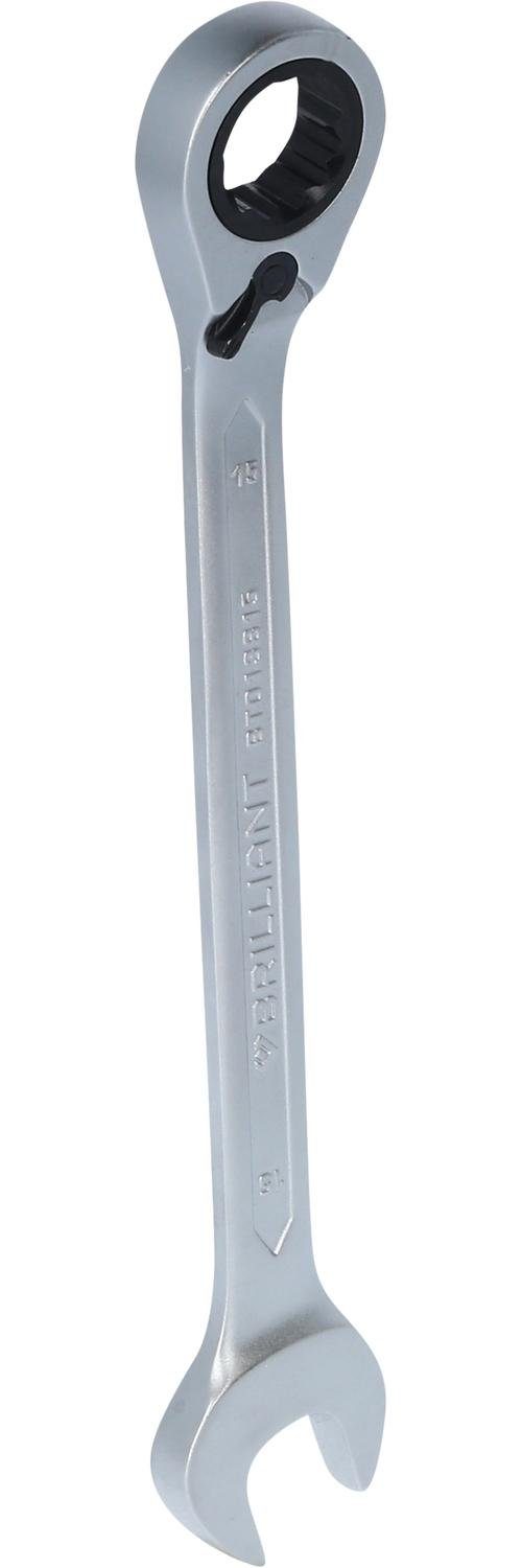 Brilliant Tools Ringschlüssel Ratschenringschlüssel, umschaltbar, 15 mm