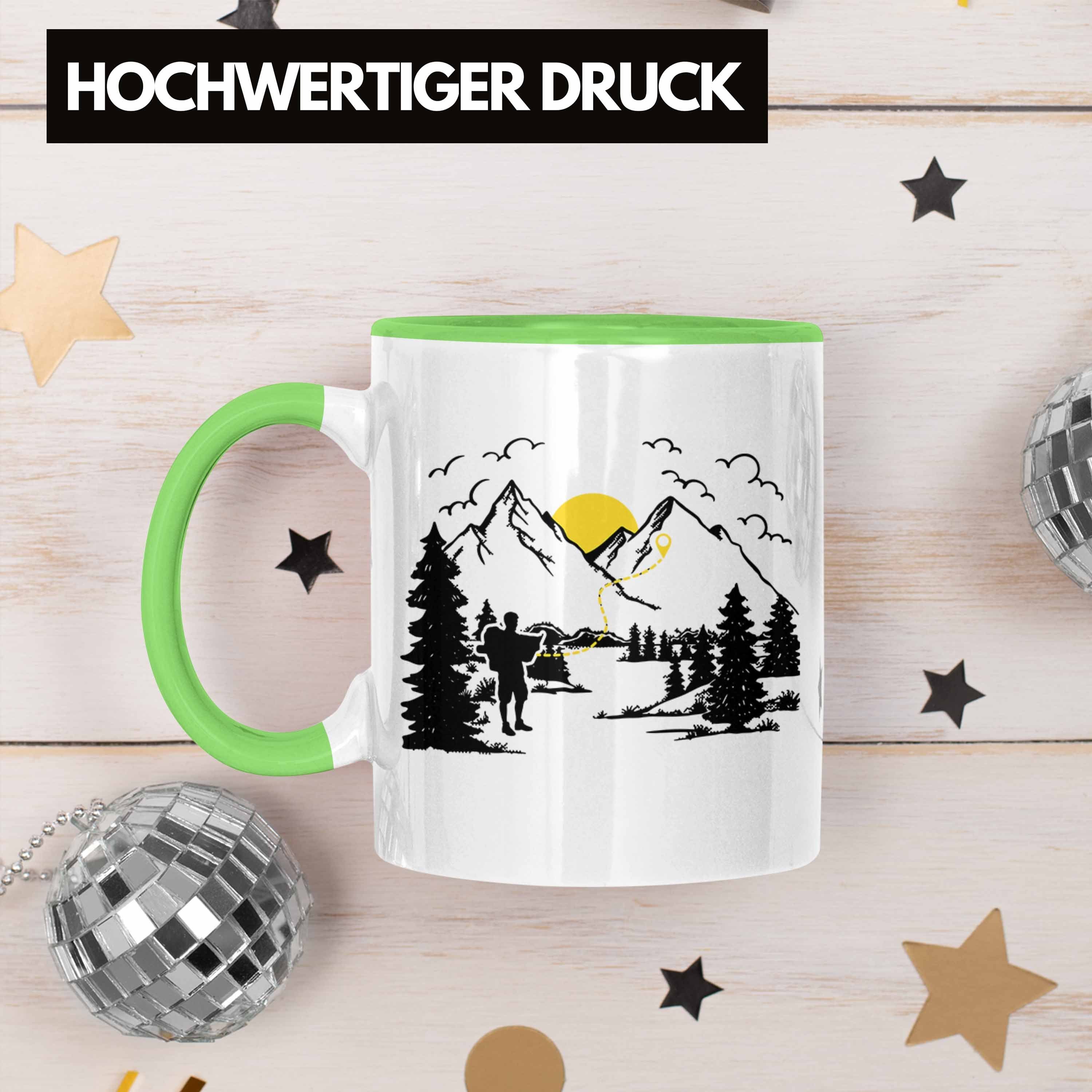 Grün GPS-Schnitzeljag - Trendation Geocaching Geocacher Geschenkidee Geburtstag Trendation Geschenk Pfadfinder Tasse Tasse