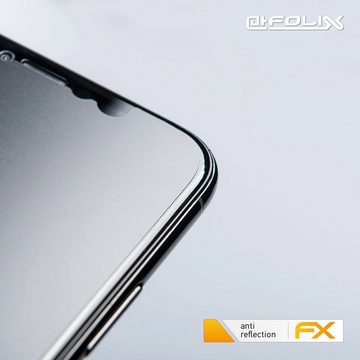 atFoliX Schutzfolie für Apple iPhone X Front, (3 Folien), Entspiegelnd und stoßdämpfend