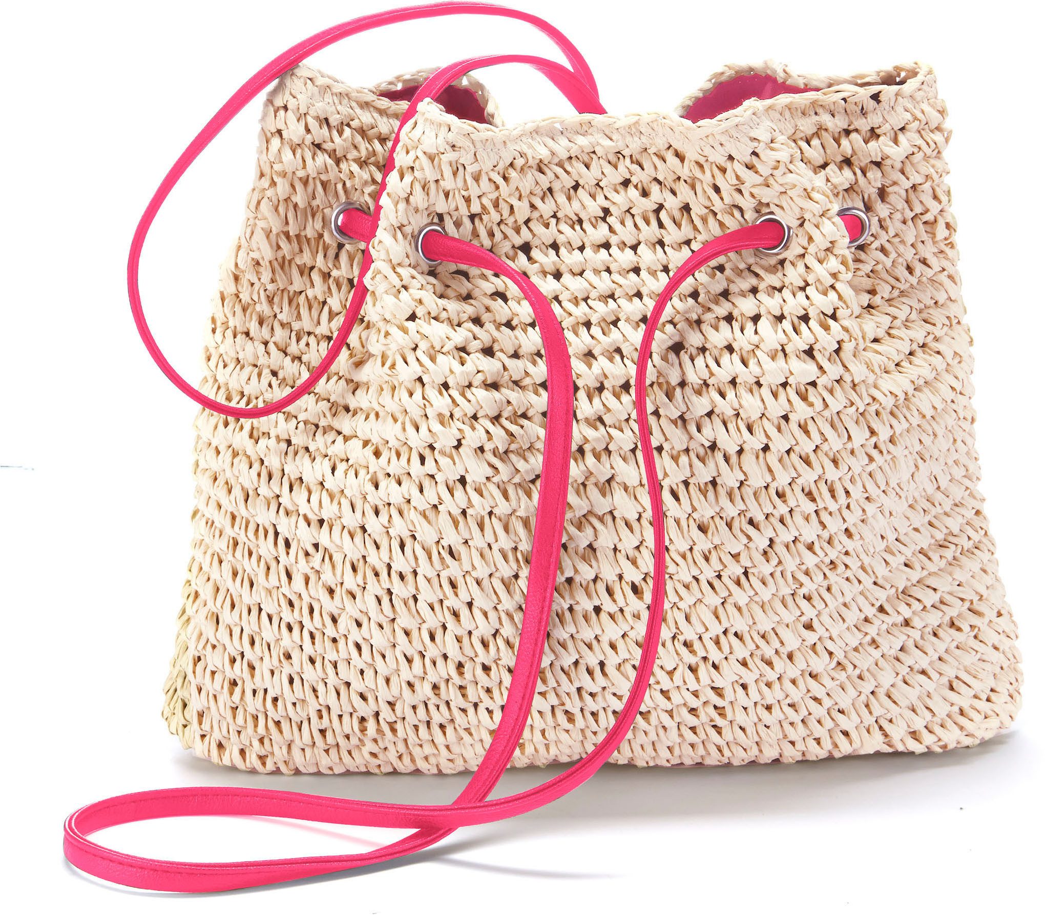 LASCANA Umhängetasche Strandtasche, aus Papierstroh, Handtasche, Schulterta günstig online kaufen