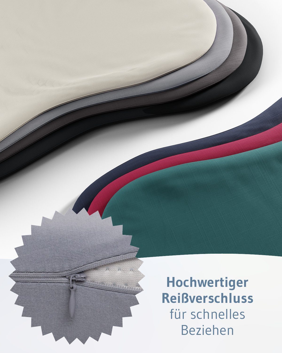 Third of Life Seitenschläferkissenbezug ACAMAR Baumwoll-Kissenbezug Einzelpack – Bild 4 von 5