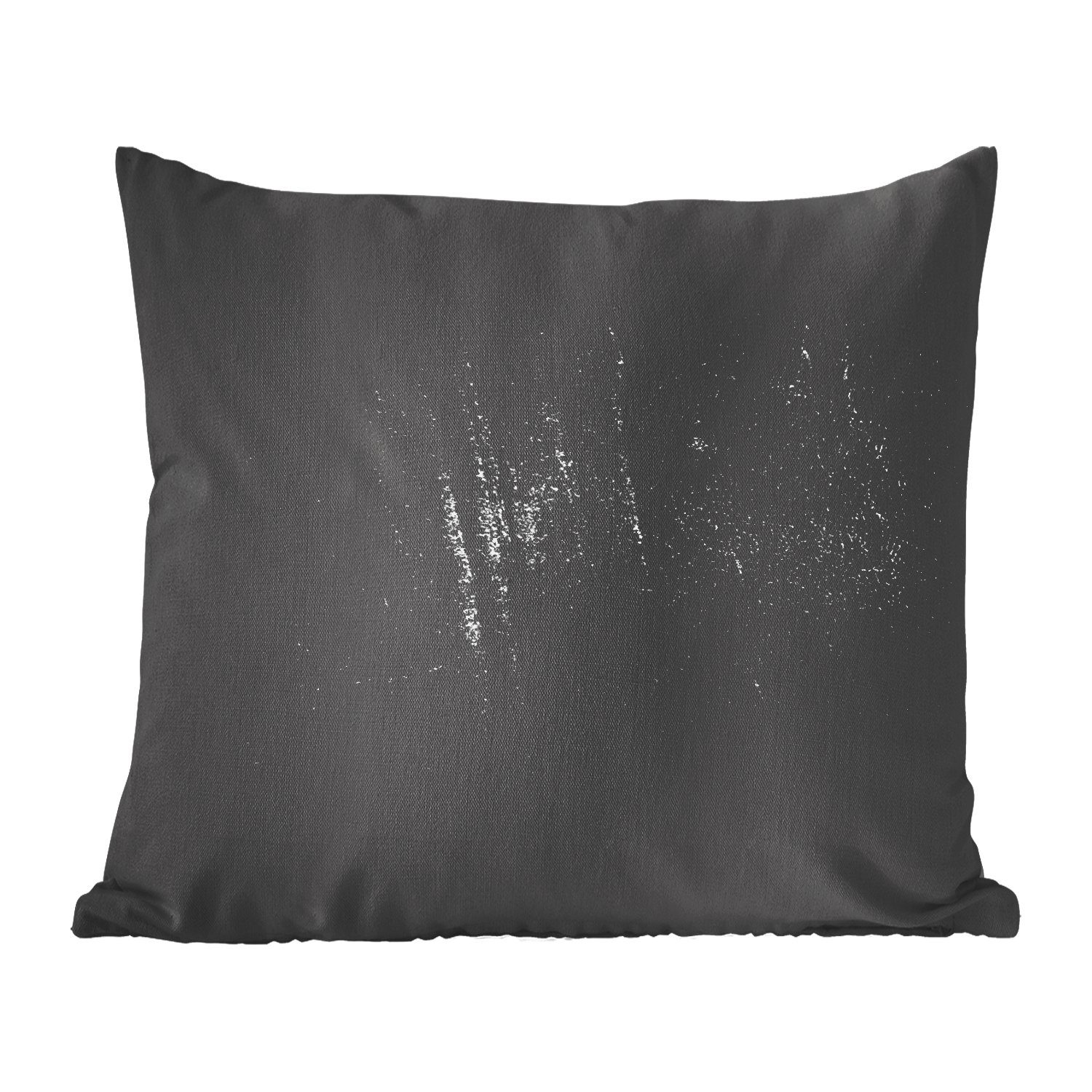 MuchoWow Dekokissen Metallischer Druck - Schwarz - Glitter, Zierkissen mit Füllung für Wohzimmer, Schlafzimmer, Deko, Sofakissen