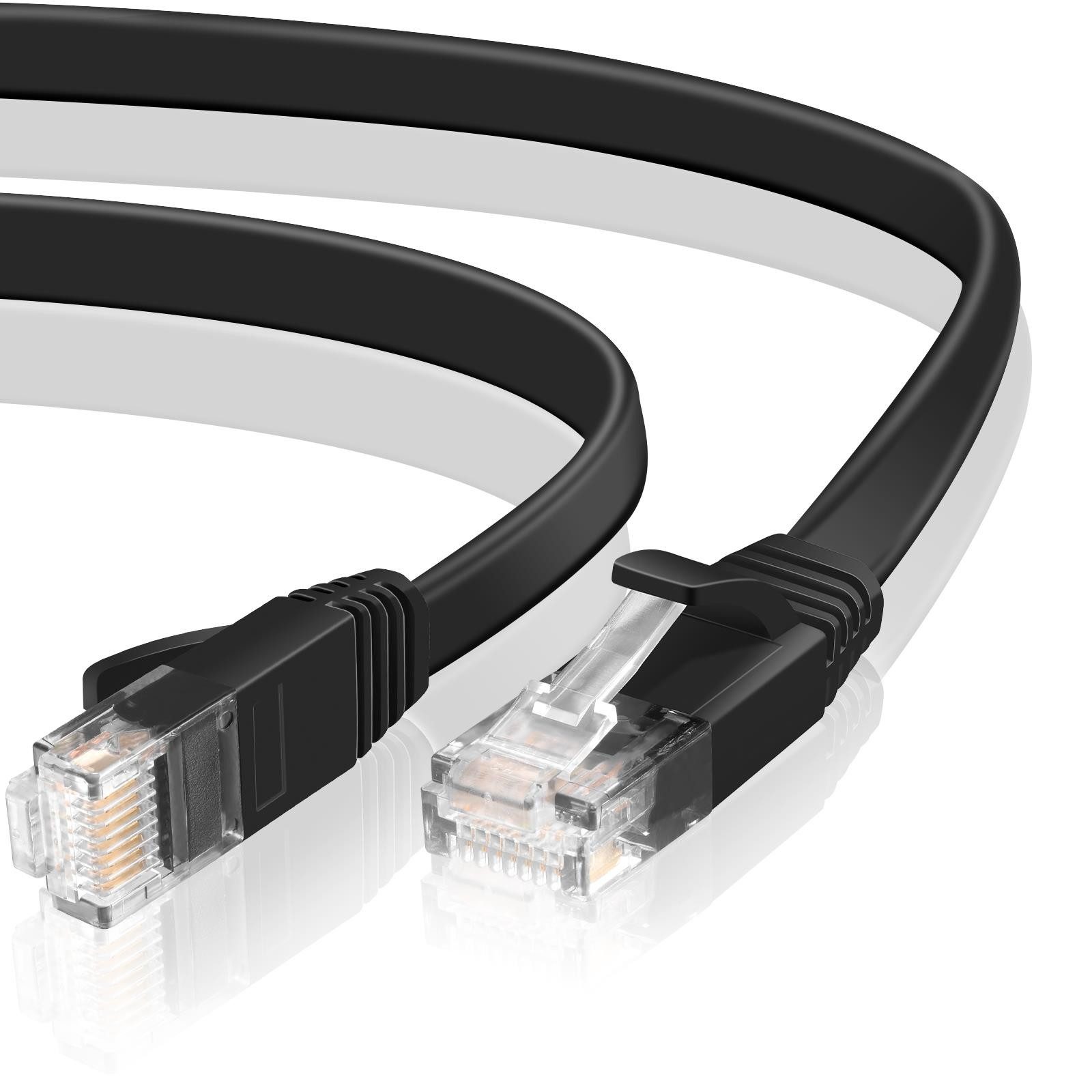VERCO Cat 6 Netzwerkkabel flaches LAN-Kabel, RJ-45 (Ethernet), (300 cm), 10 / 100 / 1000 Mbits Geschwindigkeit bis 1 Gbits UTP Patchkabel – Bild 2 von 5