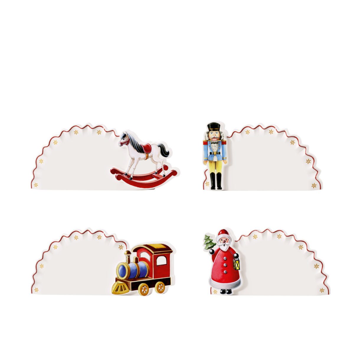 Villeroy & Boch Tischkartenhalter Toy's Delight Weihnachtsdekoration, Papier, 4-tlg.