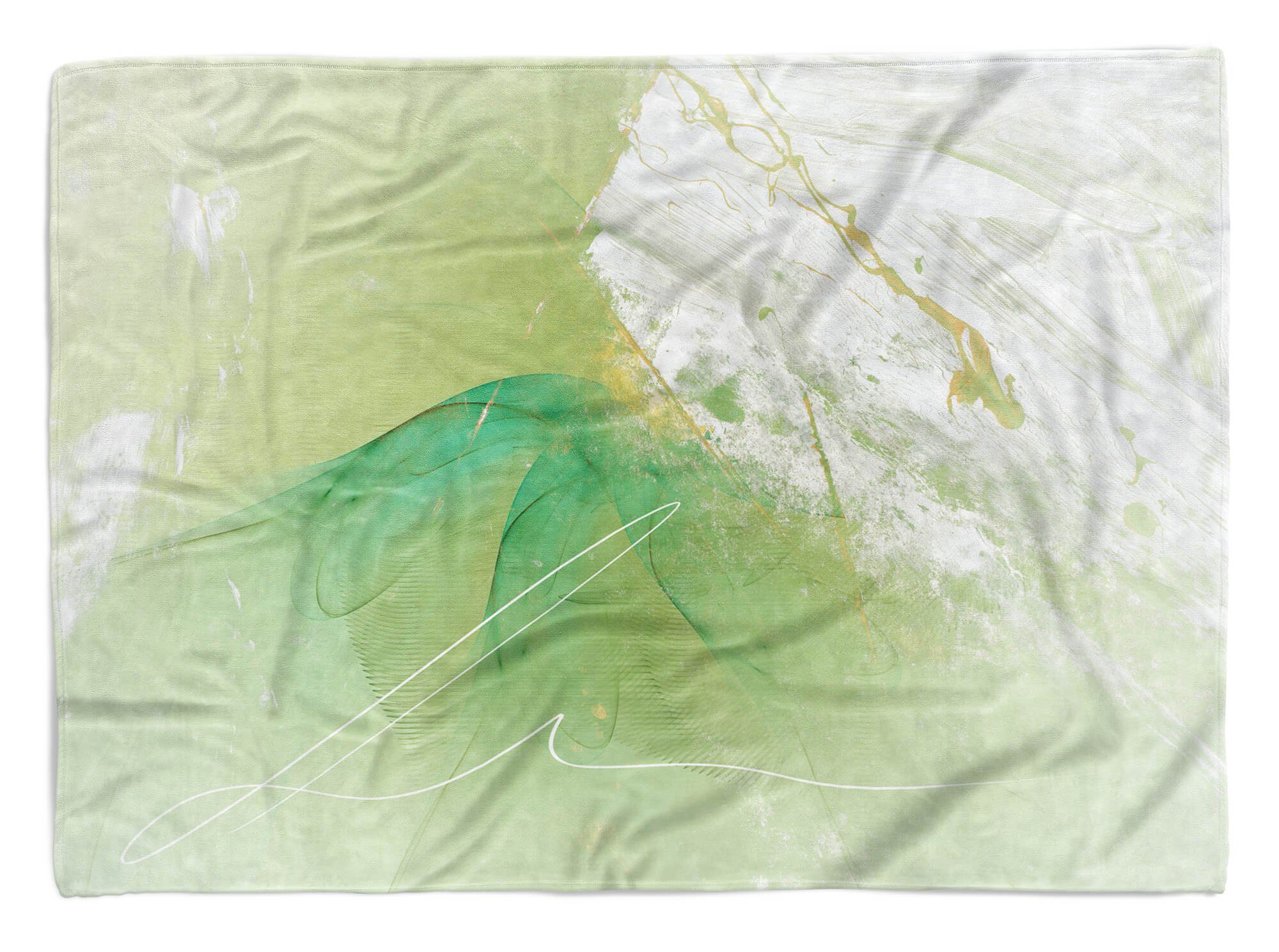 Sinus Art mit Saunatuch Handtuch Baumwolle-Polyester-Mix Kuscheldecke (1-St), Enigma Motiv, abstrakten Strandhandtuch Handtücher Handtuch