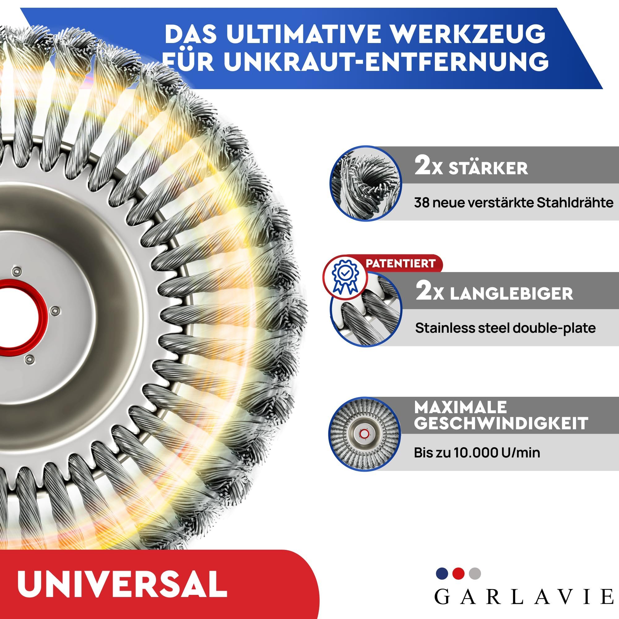 Garlavie Unkrauthacke Profi Unkrautbürste Freischneider mit günstig online kaufen