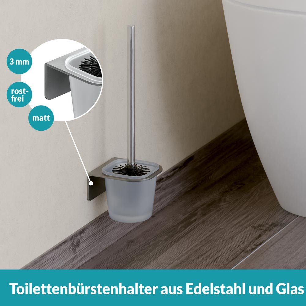 WEISSENSTEIN WC-Reinigungsbürste Toilettenbürstenhalterung ohne Bohren