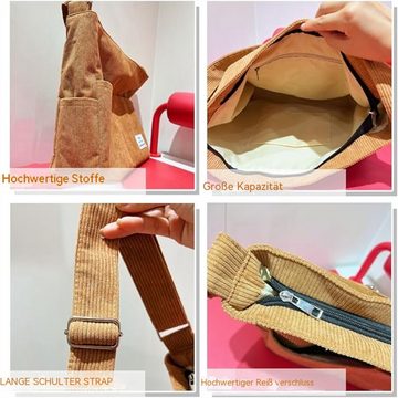 RefinedFlare Henkeltasche Damen-Umhängetasche, verstellbar, große Tasche mit Reißverschluss