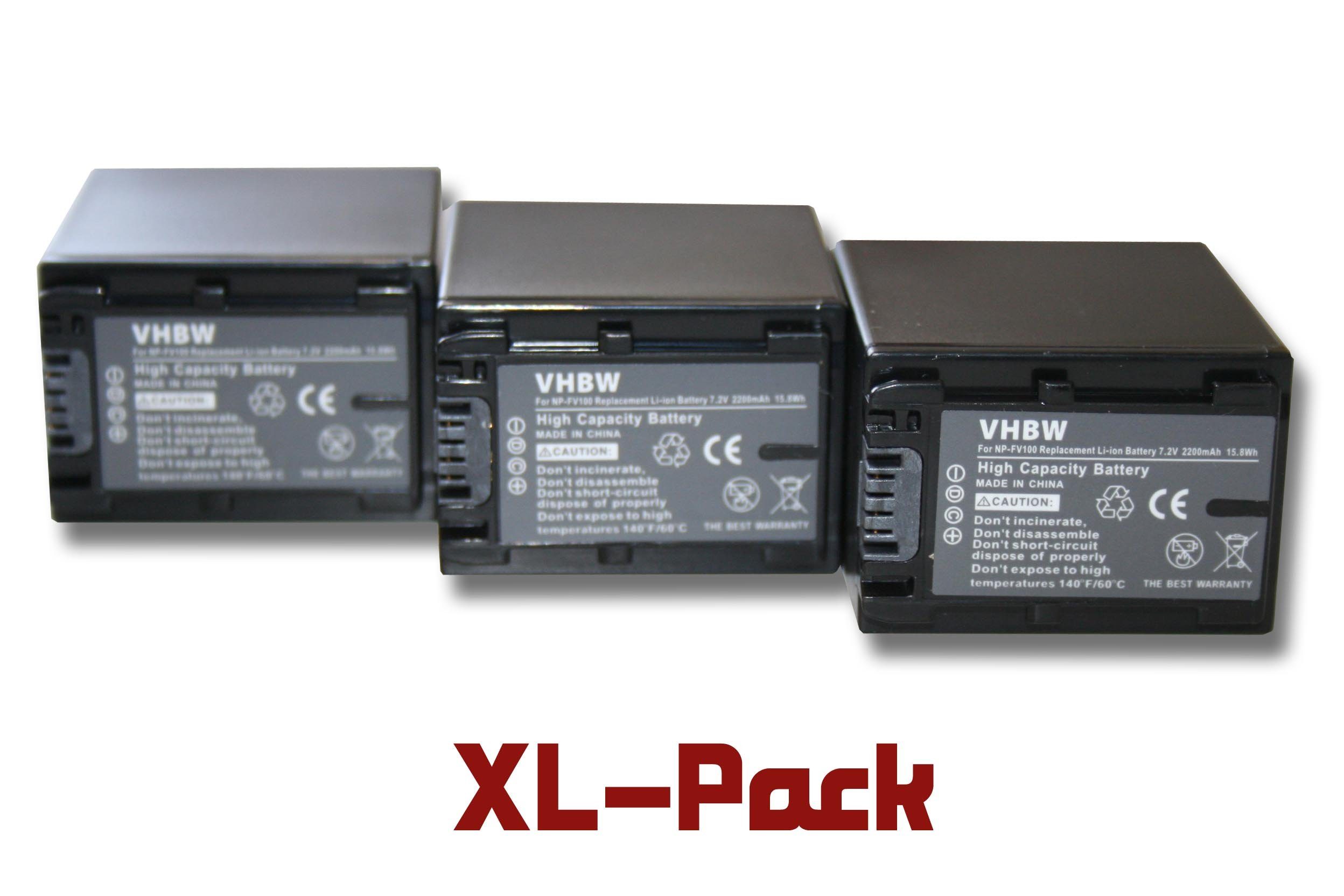DCR-SX33E, DCR-SX31E, vhbw 2200 Sony Kamera-Akku DCR-SX34E, DCR-SX30E, für passend mAh