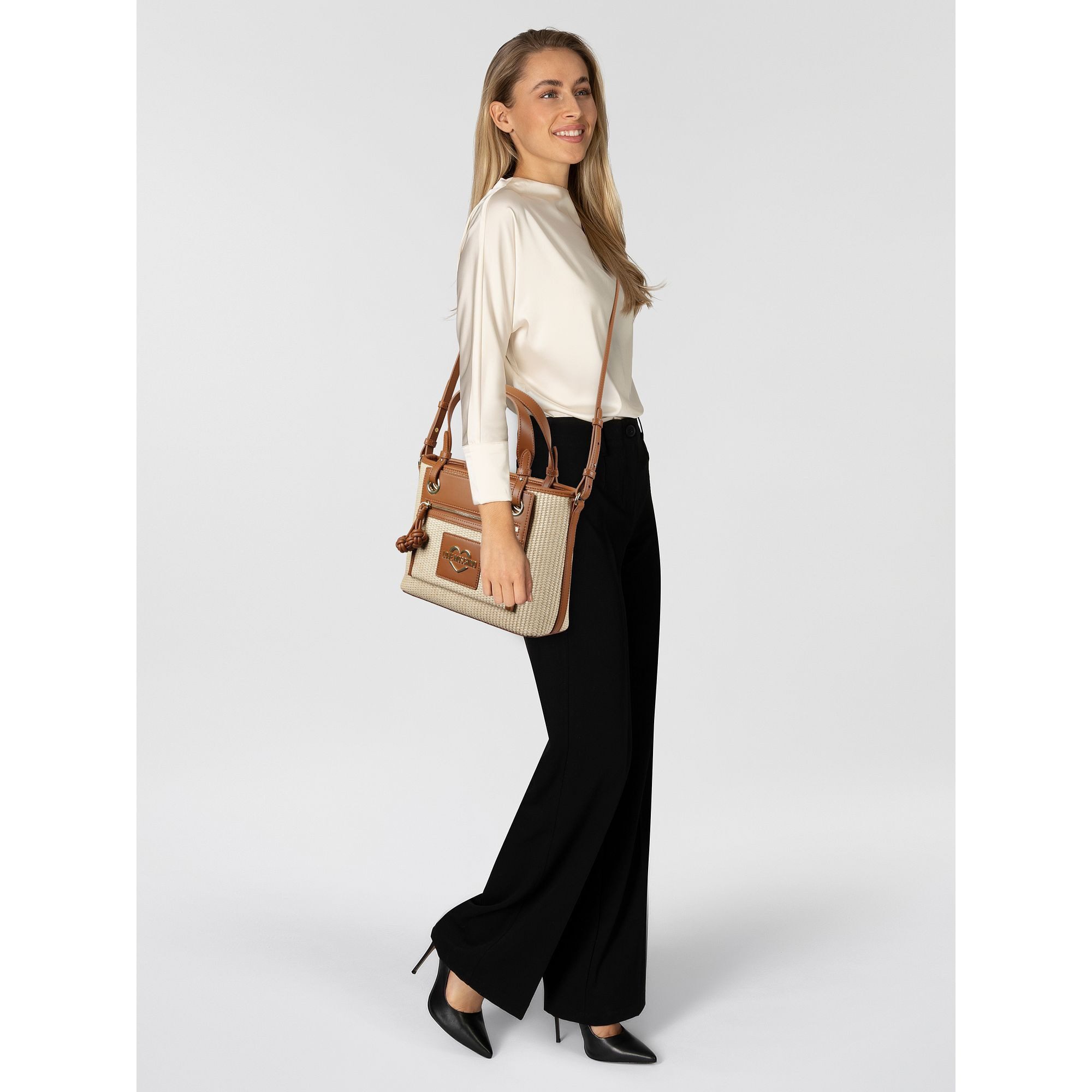 LOVE MOSCHINO Henkeltasche Straw Chic, Polypropylen