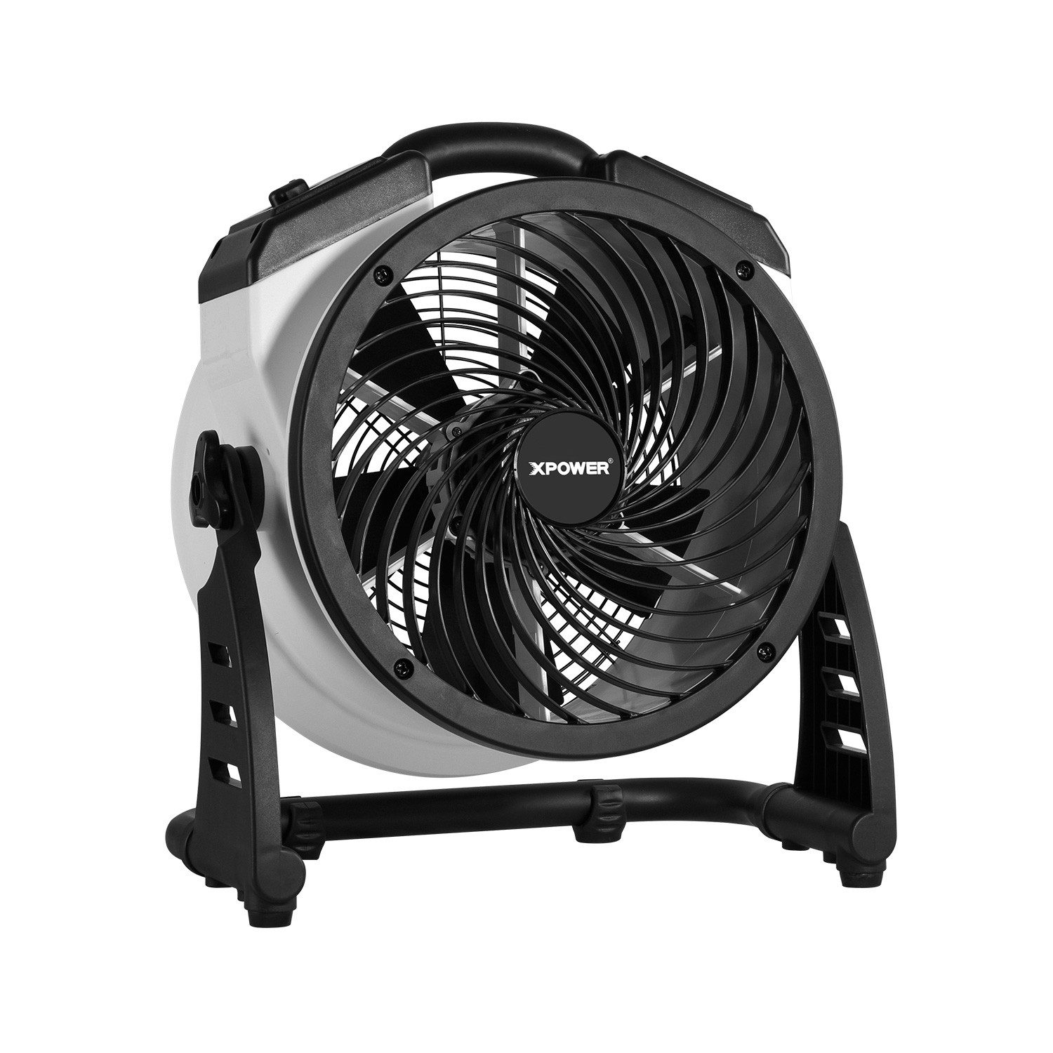 XPOWER Tischventilator Luftumwälz Utility Lüfter Elektro Ventilator Laufradventilator, 60W, 900CFM, 3-Stunden-Timer & 4 verstellbare Geschwindigkeiten