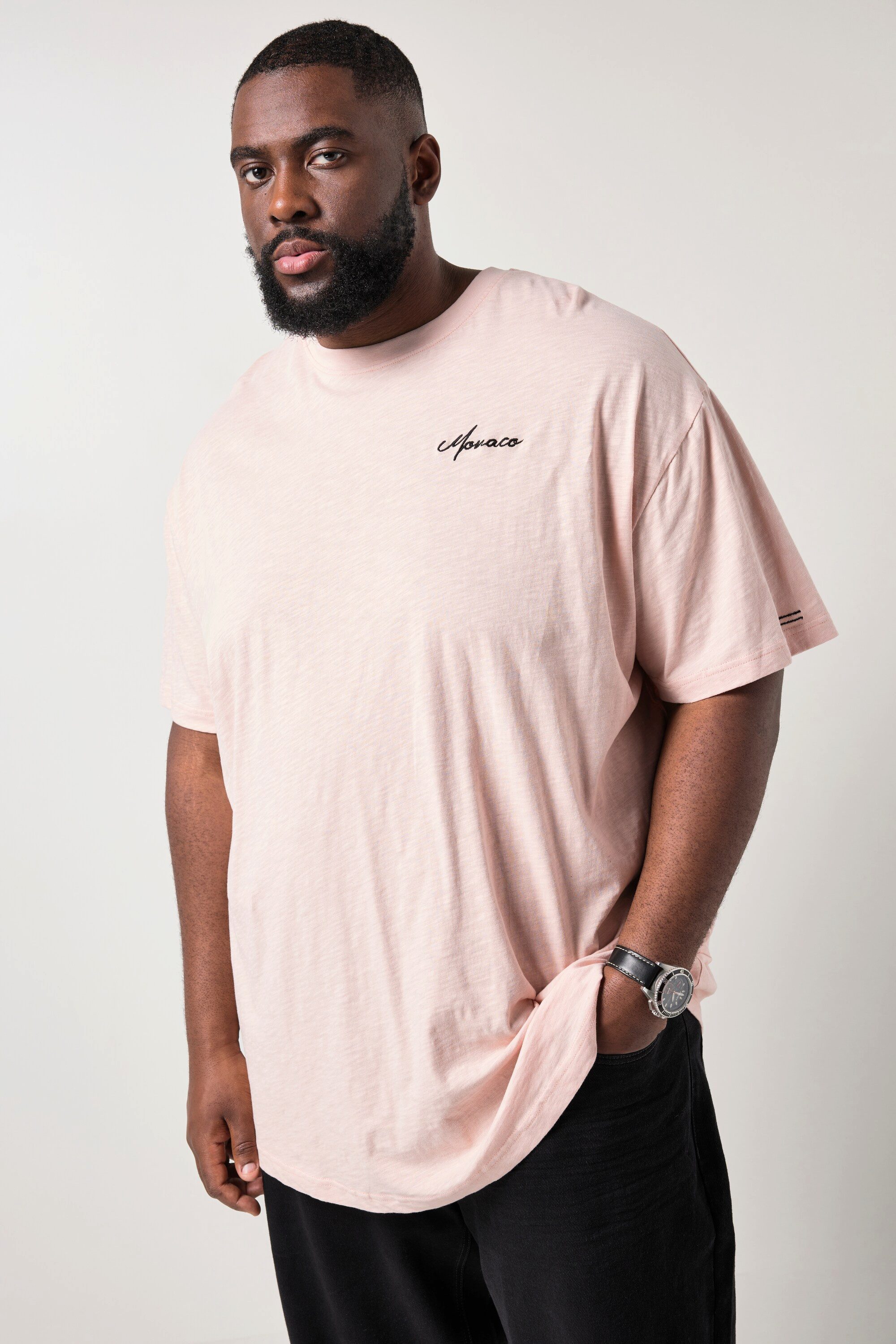 STHUGE T-Shirt STHUGE T-Shirt Halbarm oversized Rückenprint günstig online kaufen