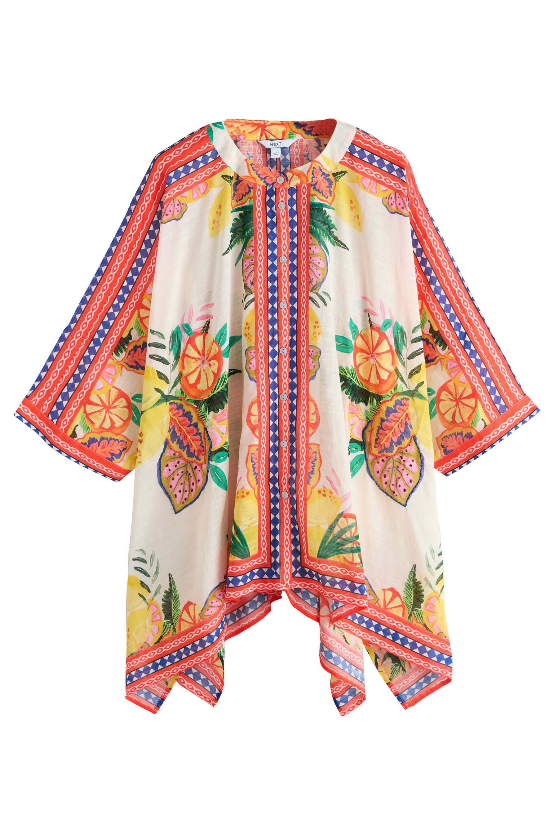 Next Kaftan Kaftanhemd-Cover-up mit Print (1-tlg)