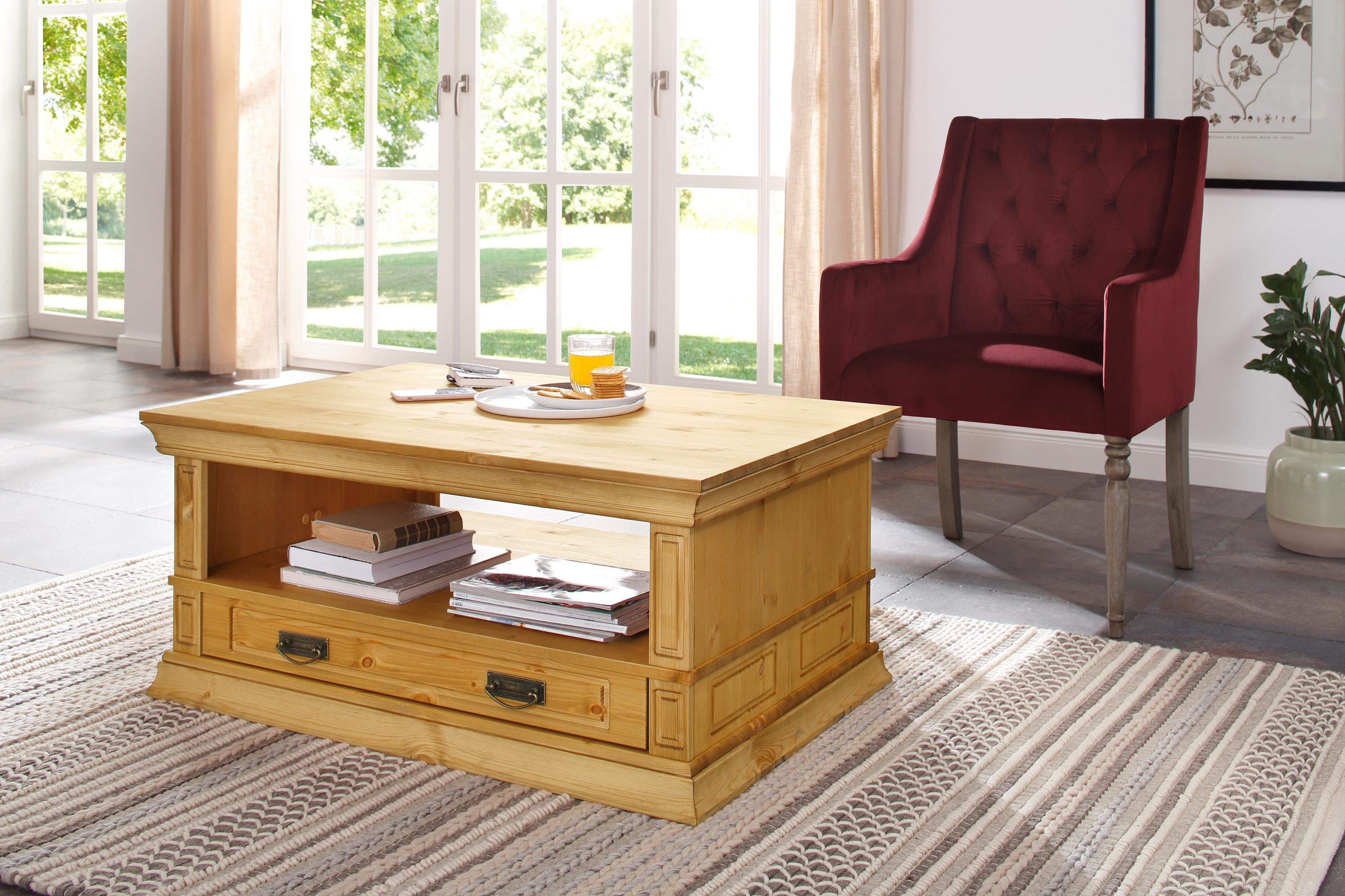 Home affaire Couchtisch Vinales, Breite 100 cm, mit 1 Schublade günstig online kaufen