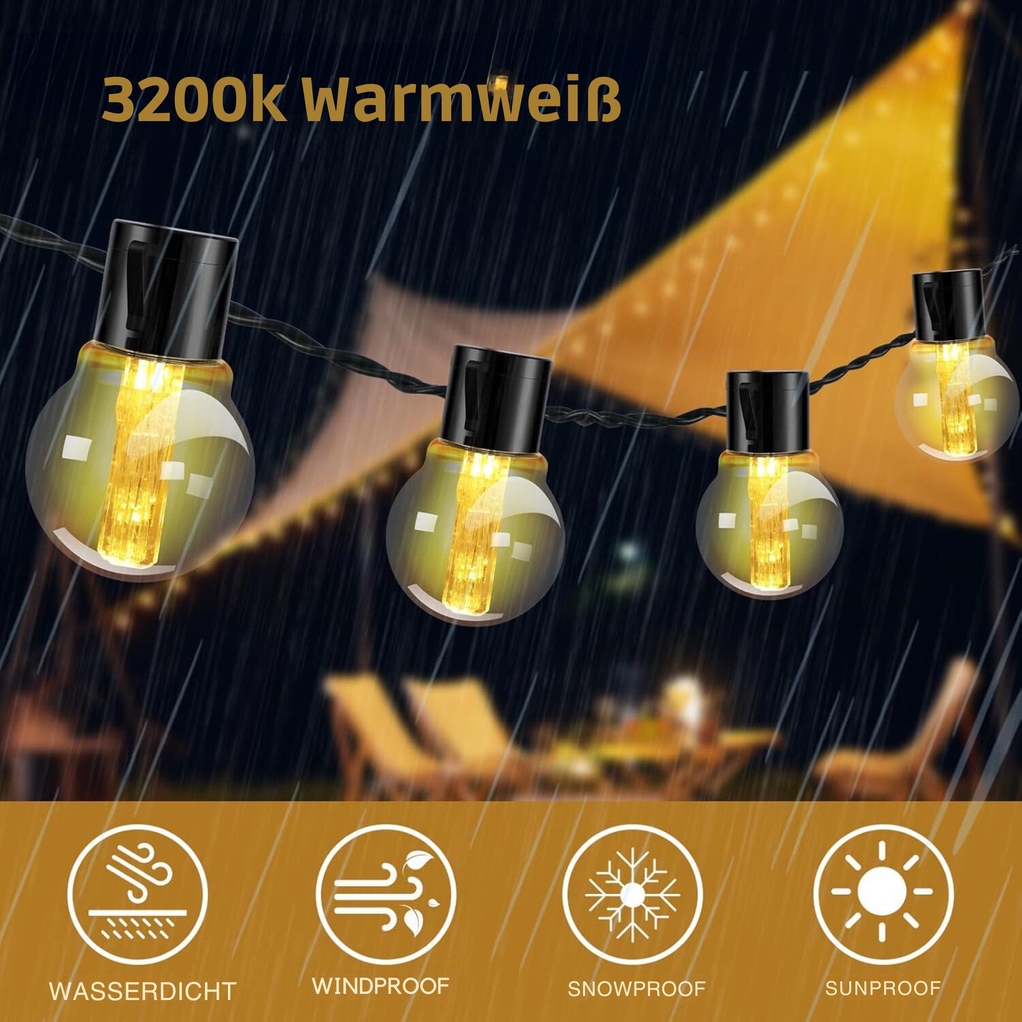 Vivitar Lichterkette Außendekoration Lichter für Garten, Terrasse, IP65 was günstig online kaufen
