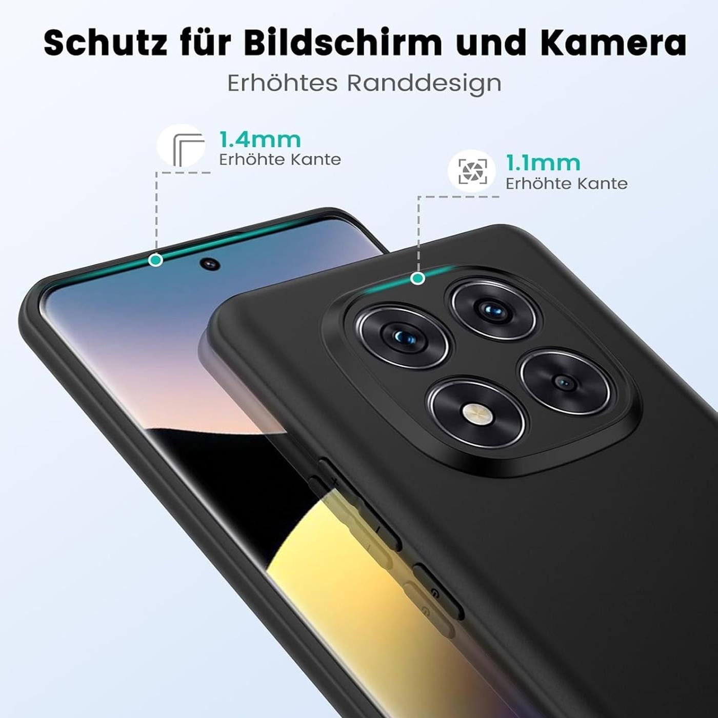 CoolGadget Handyhülle Black Series Handy Hülle für Xiaomi Poco X7 6,67 Zoll, Edle Silikon Schlicht Robust Schutzhülle für Xiaomi Poco X7 Hülle