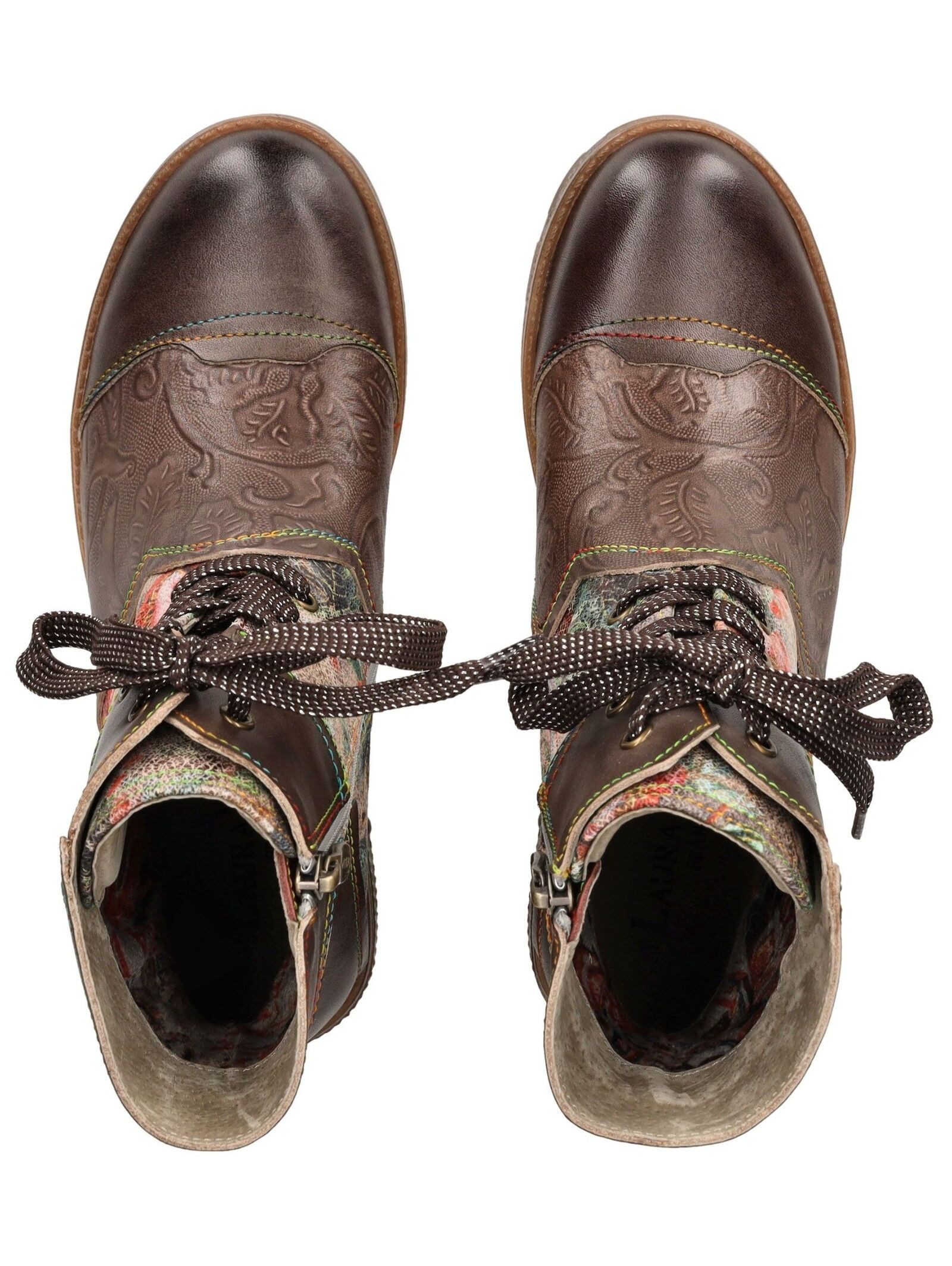 LAURA VITA LAURA VITA Stiefelette Lederimitat/Textil Schnürstiefelette