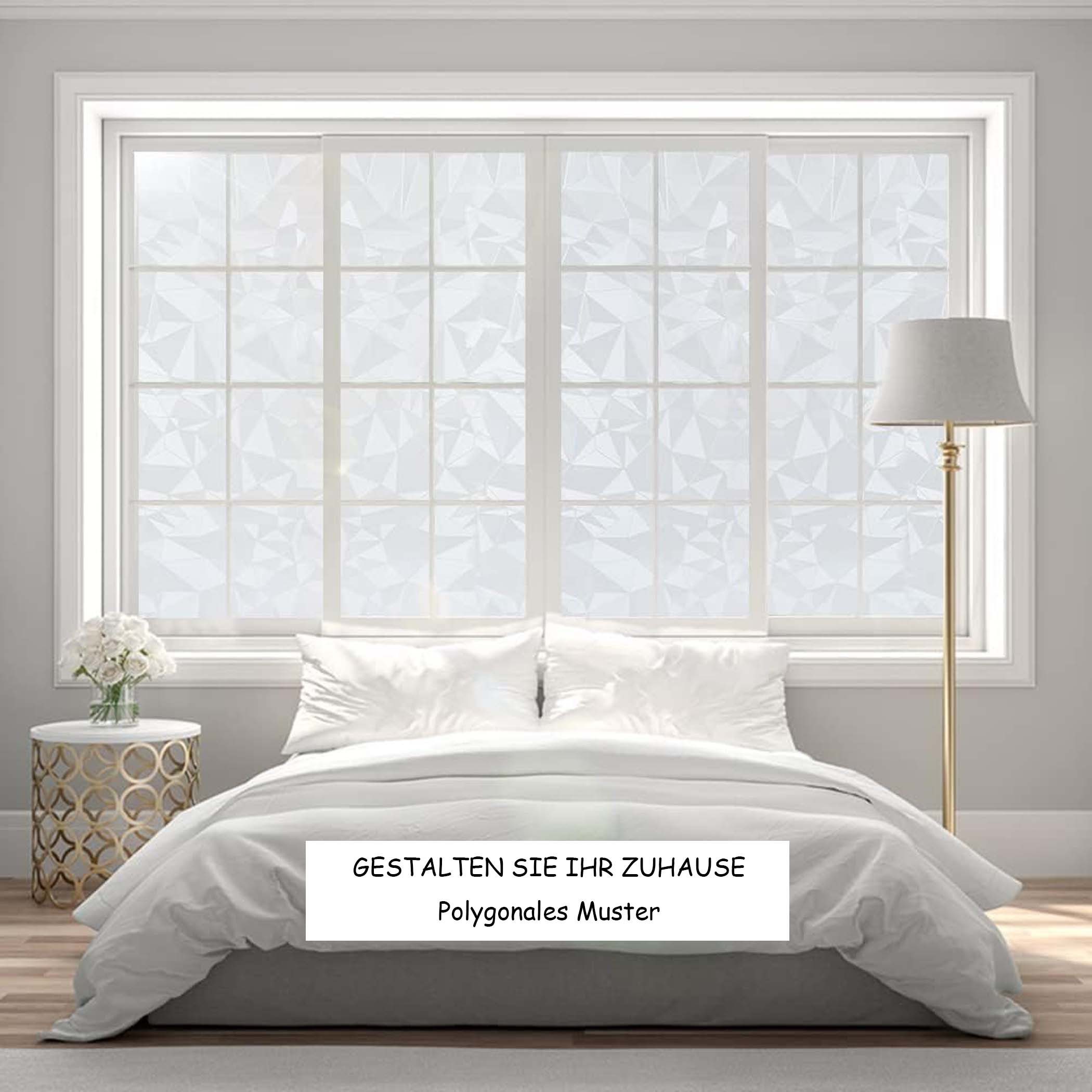 Diwzbyn Fensterfolie Blickdicht Selbsthaftend, Sichtschutzfolie Fenster, 90% UV-Schutz – Bild 5 von 5
