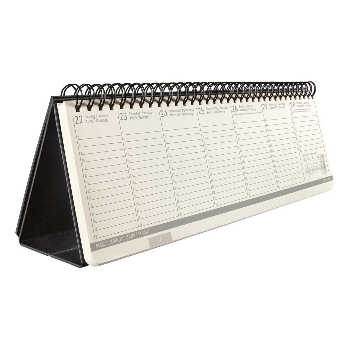 Sigel Tischkalender Conceptum 2027 large, 2 Seiten = unten Monat / oben Notizseite