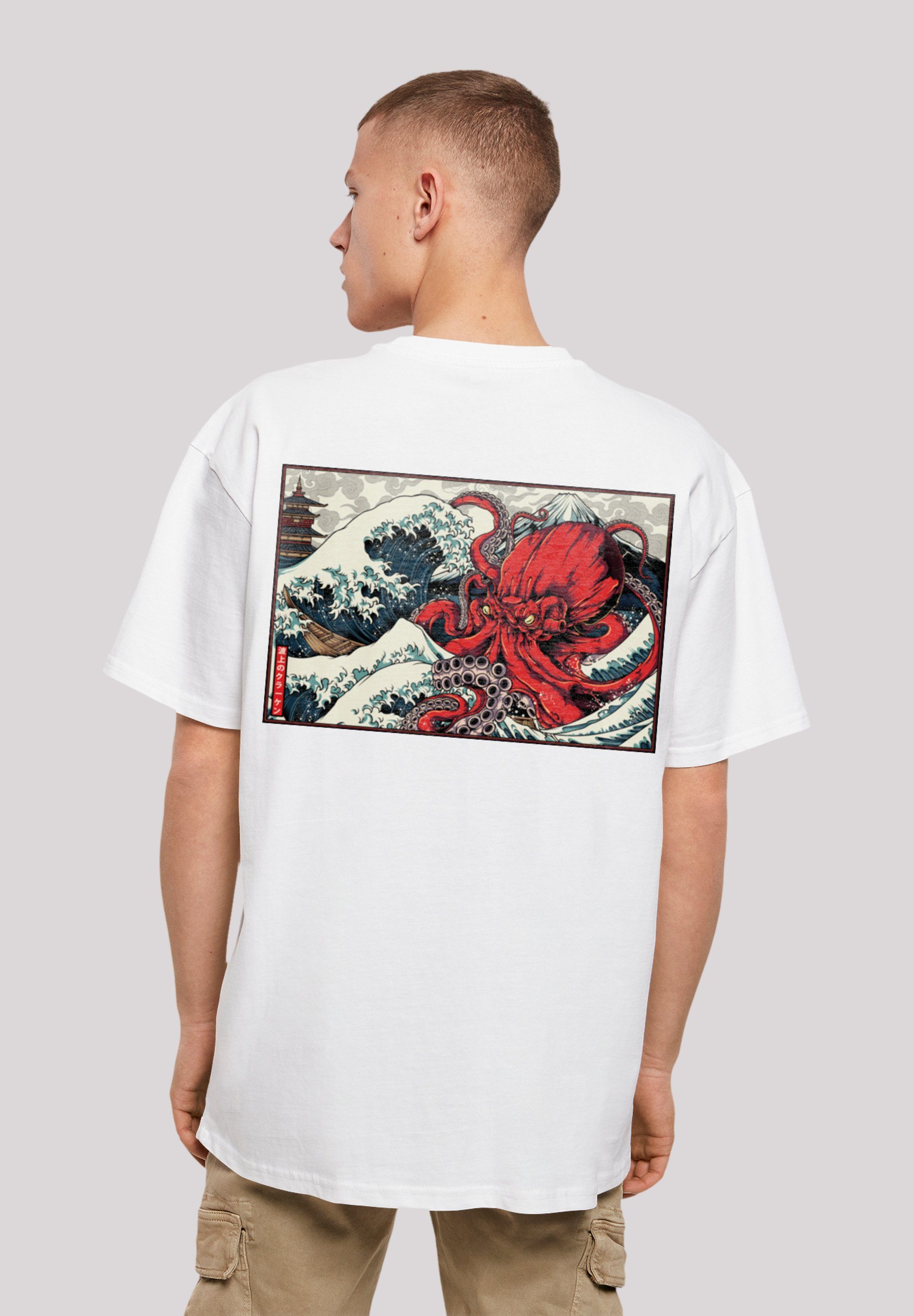 weiß F4NT4STIC T-Shirt Octopus Print Japan