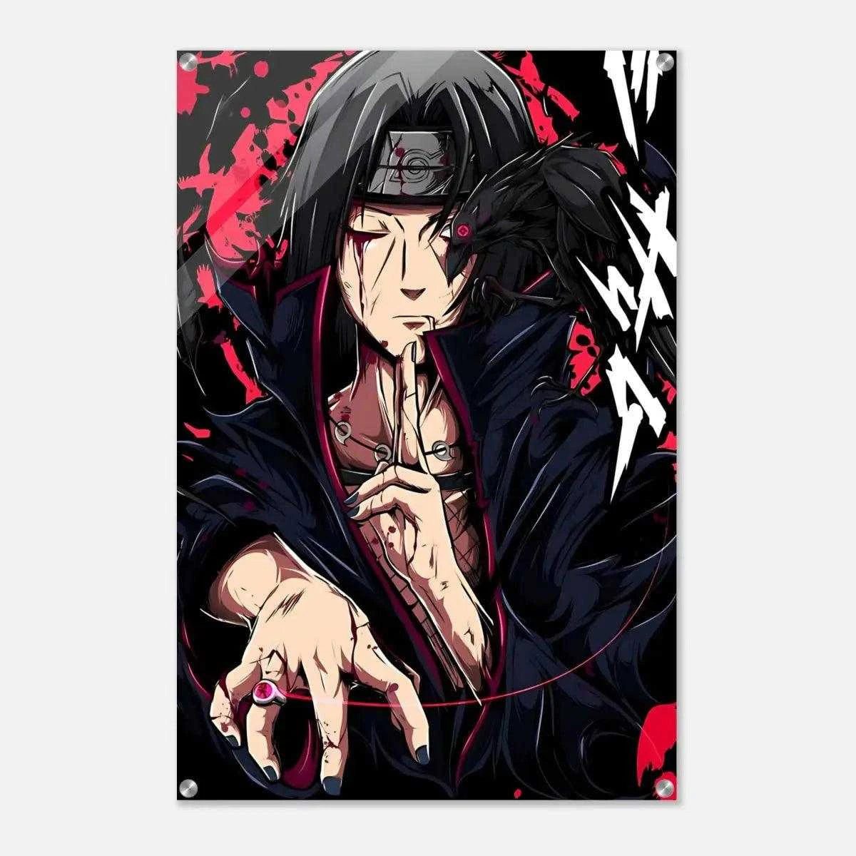 SimpleCanvas Wandbild Itachi Uchiha - Anime Leinwandbild, Wandbild Naruto, Akatsuki, Itachi