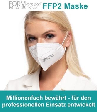 Formeasy Gesichtsmaske 50x hochwertige FFP2 Masken weiß CE Zertifiziert, 50-tlg.