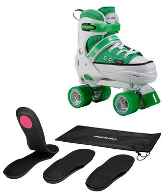 Hudora Rollschuhe Sneaker, Skates in verschiedene Farben, Gr. 28-39, größenverstellbar, Push-Lock-Schnalle, Ratscheband