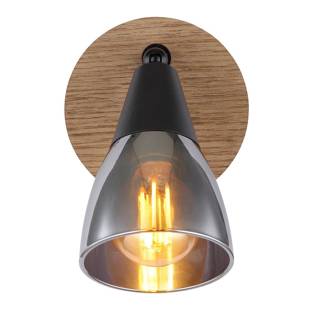 beweglich Esszimmerlampe H cm Leuchtmittel Glas Metall inklusive, Globo Wandleuchte, rauch 13 Wandleuchte Spot nicht