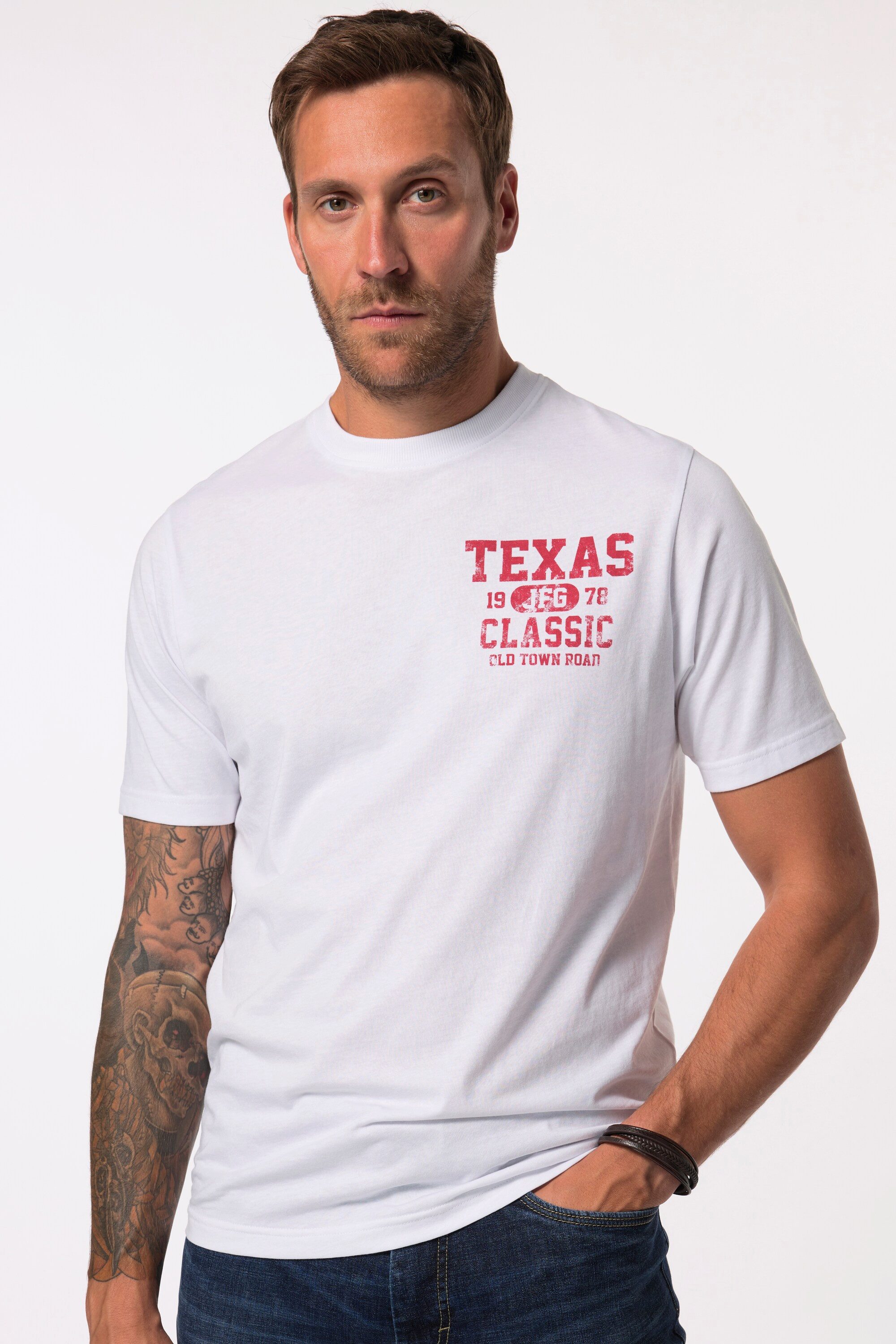 JP1880 T-Shirt T-Shirt Halbarm Brust- und Rückenprint günstig online kaufen