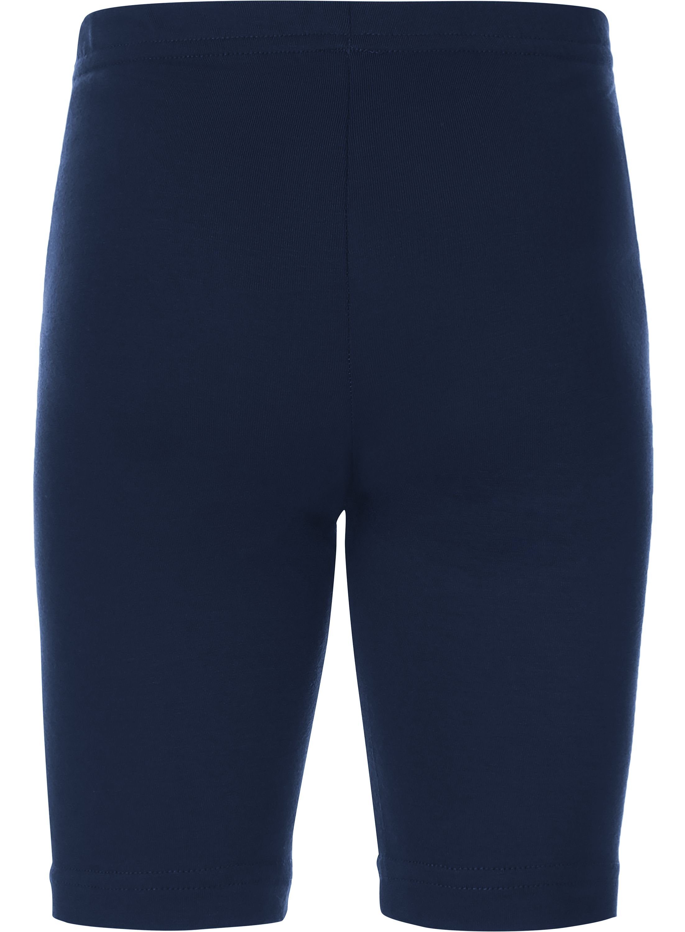 Merry Style Leggings Mädchen Kurze (1-tlg) elastischer MS10-227 aus Leggings Bund Marineblau Baumwolle