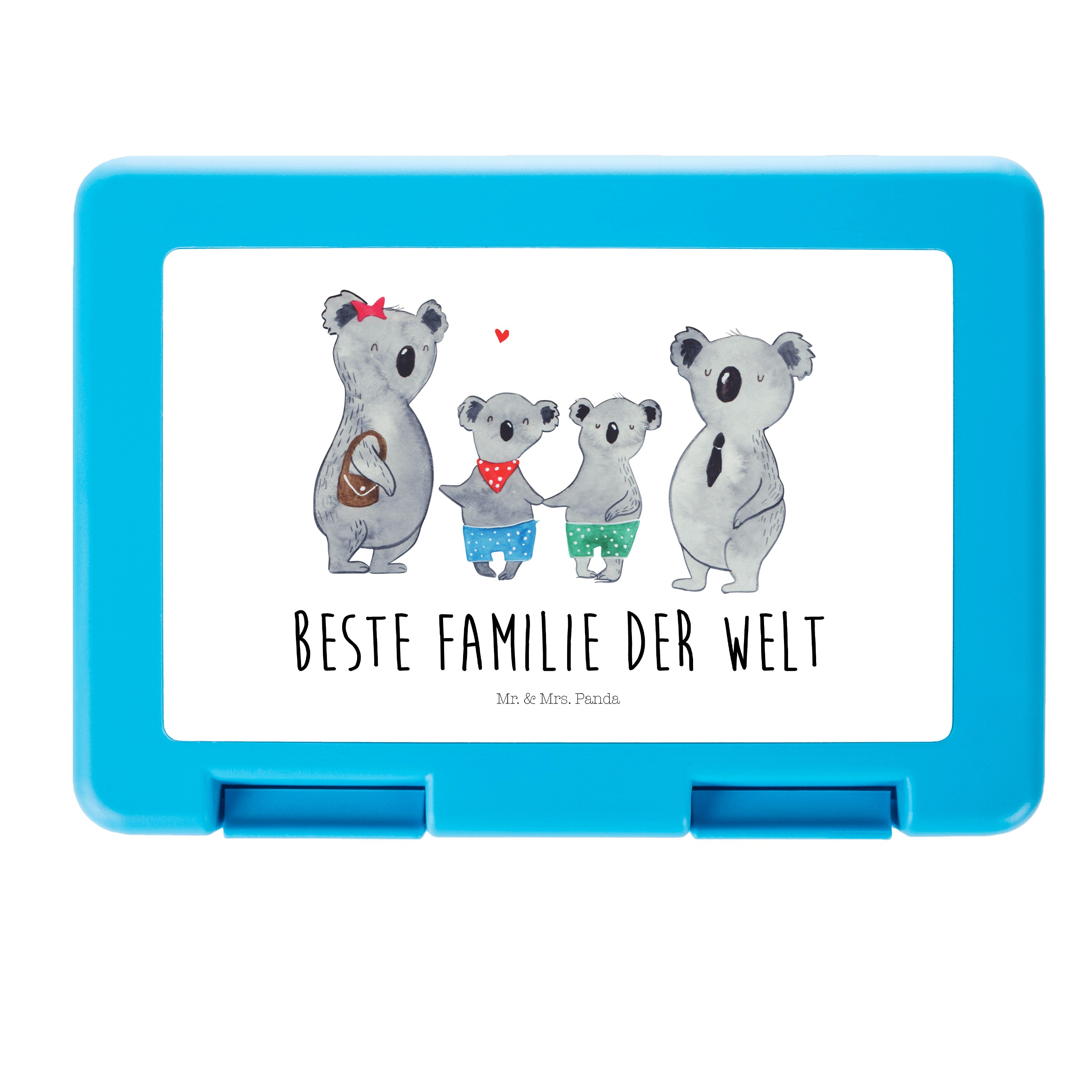 Mr. & Mrs. Butterdose Geschenk, Premium Familie Kunststoff, - - Mama, (1-tlg) Weiß Panda Koala Brotbox, zwei Butterbrotdose