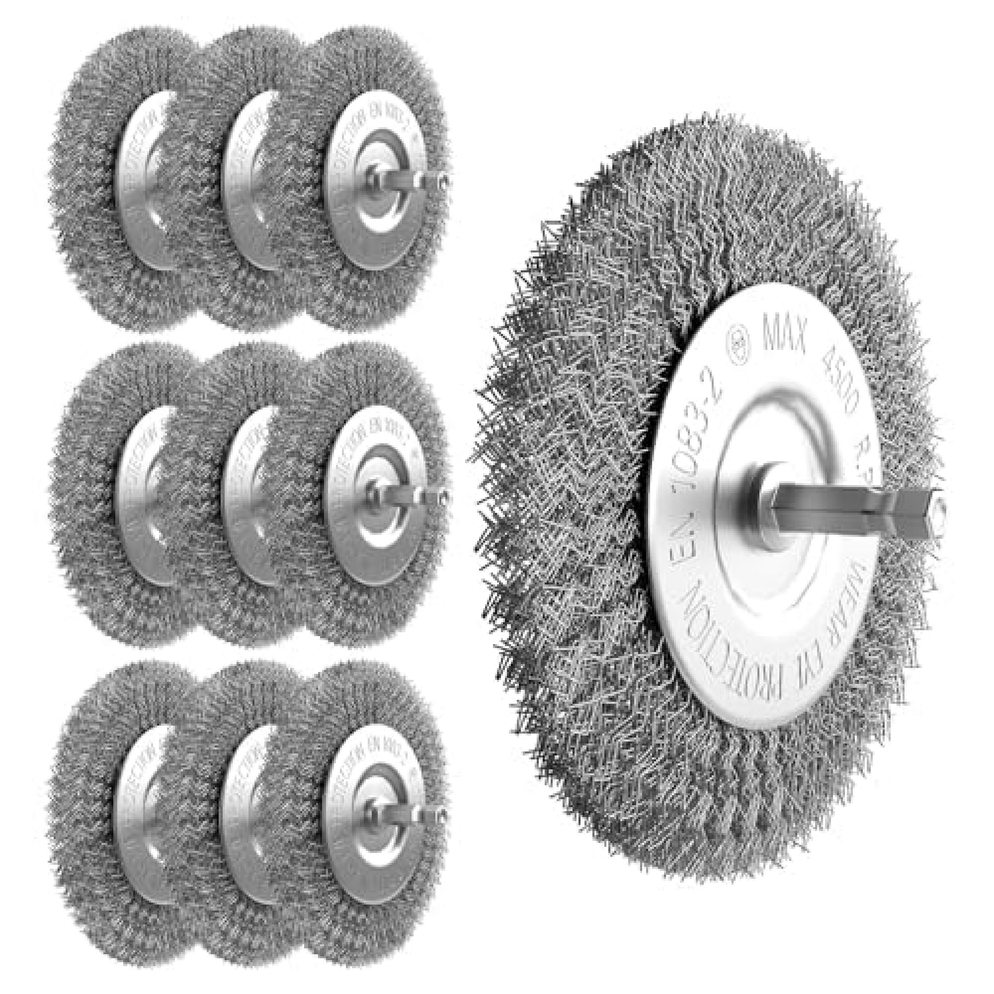 Grizzly Tools Fugenbürste 10er Set Fugenbürste für Grizzly Tools EFB 401 Metall / Draht, EFB 400, EFB 401, EFB 402, EFB 403, EFB 404, (Set, 10-tlg)