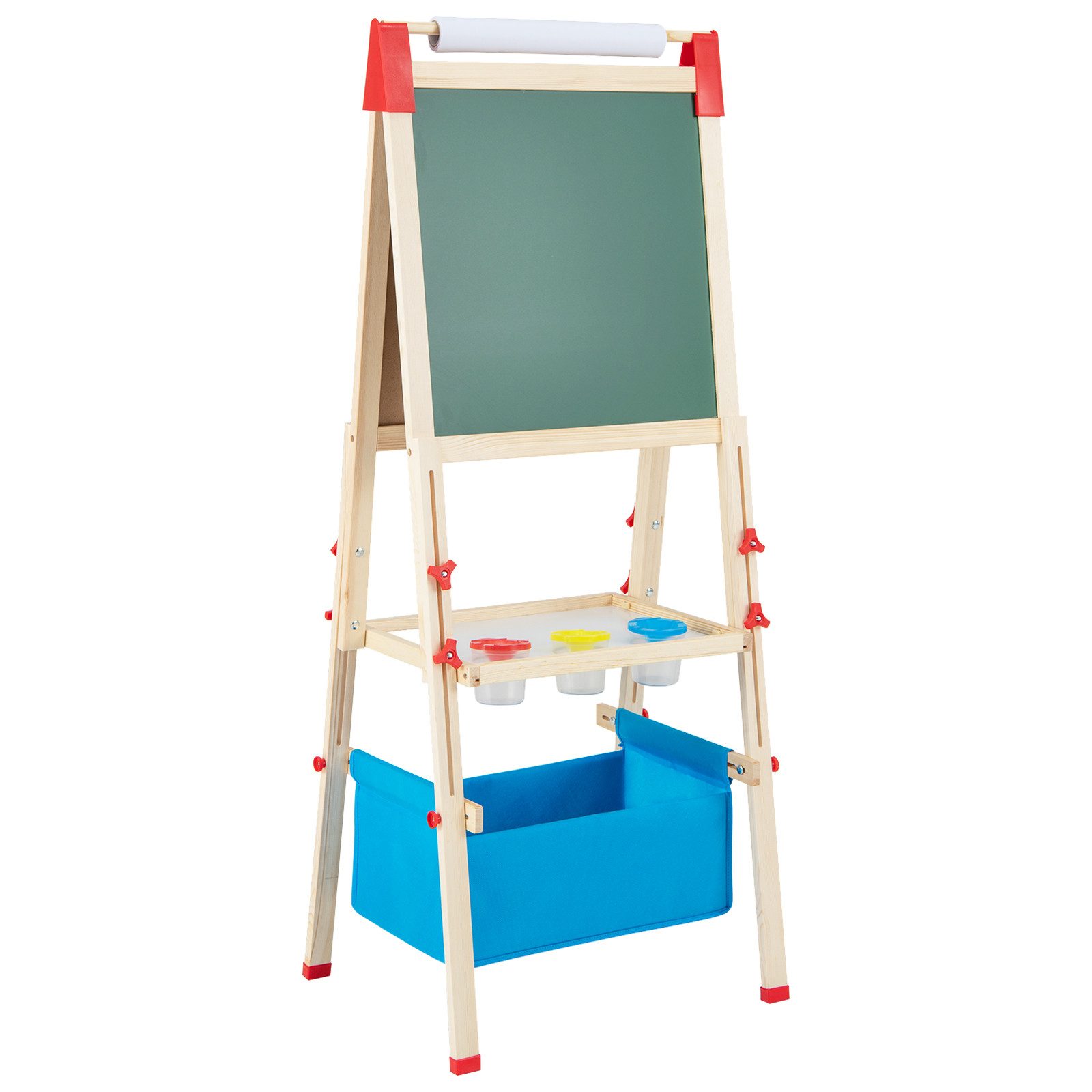 COSTWAY Standtafel Kinder Staffelei, höhenverstellbar mit 60 Zubehör günstig online kaufen