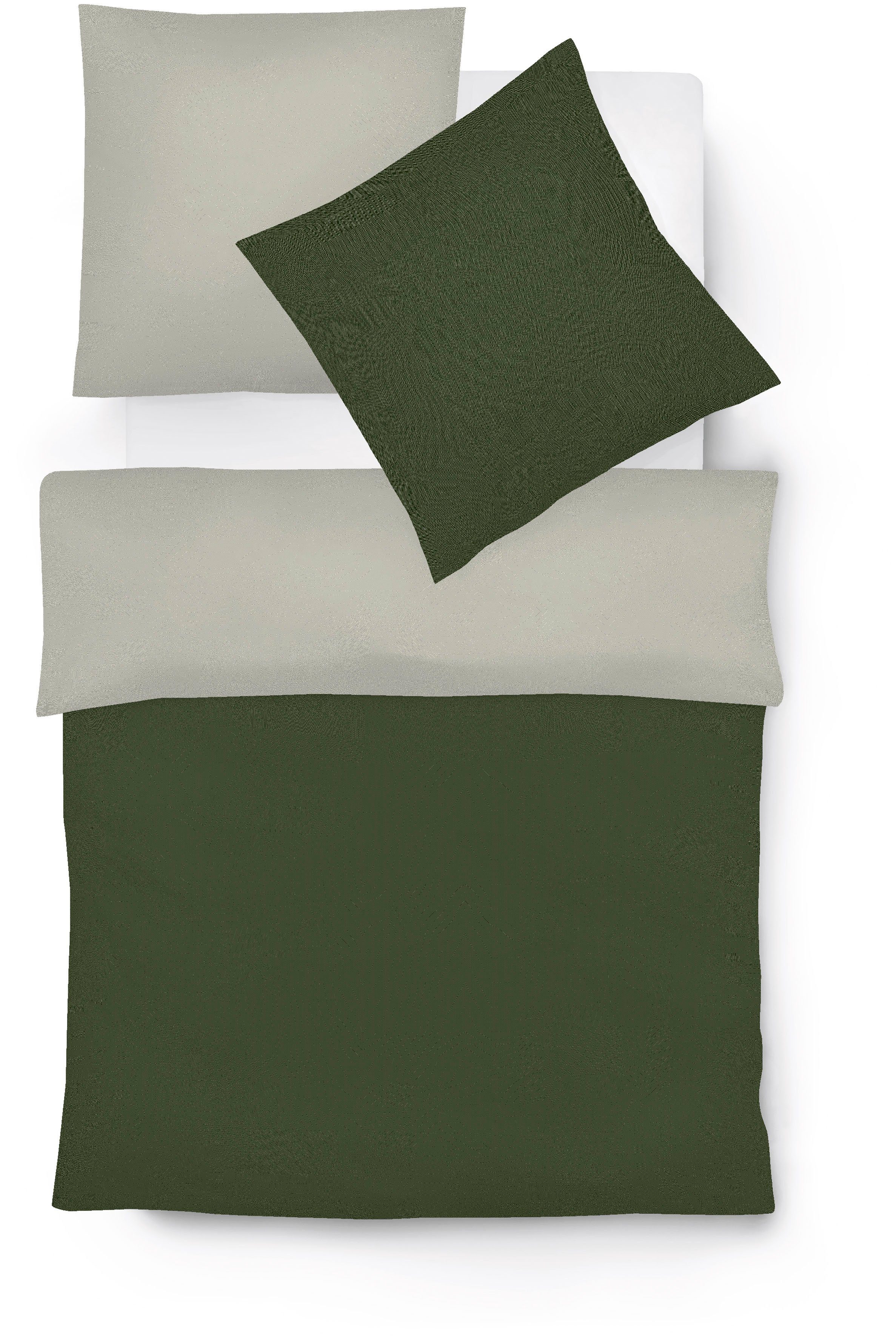 fleuresse Wendebettwäsche Lech W 4158, Flanell, 2 teilig, Edelflanell, Baumwolle, in Gr. 135x200, 155x220, 200x200cm