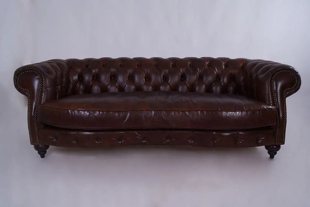 symbolisiert Vintage-Cigar, und Stil 3-Sitzer klassisches moebelfaktor 3D das Loxley Ledersofa, Eleganz