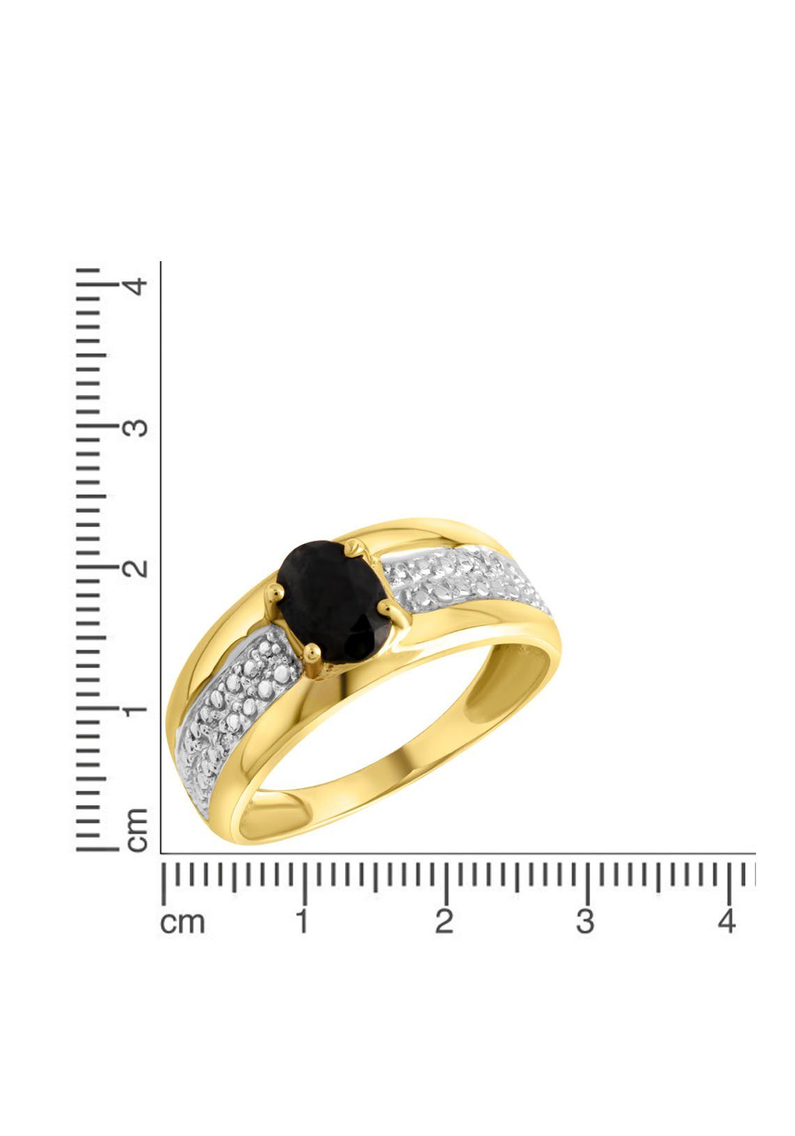 Firetti Goldring Schmuck Geschenk Gold 333 Damenring Goldring Edelstein Farbstein, mit Saphir - mit Diamanten