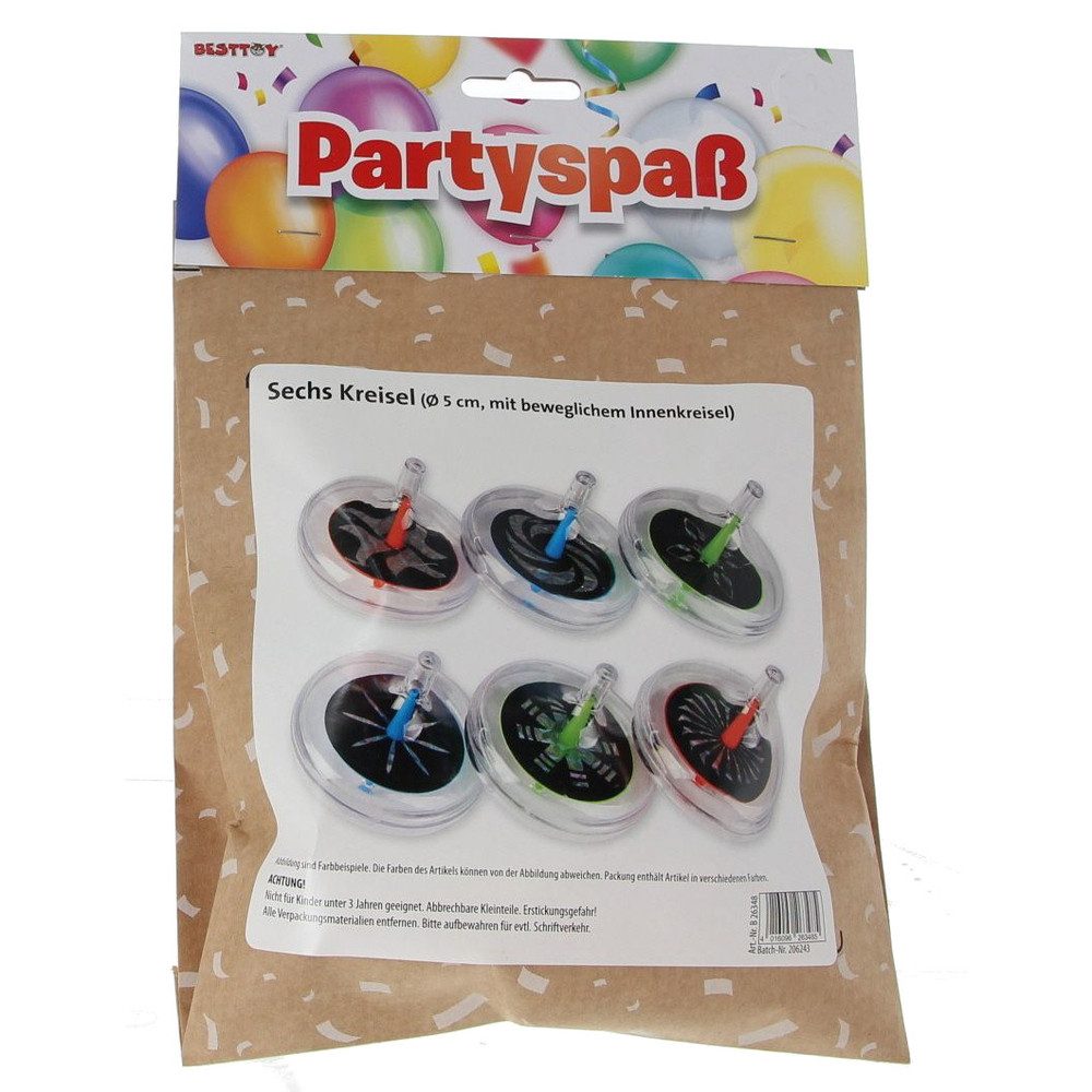 Besttoy Aufblasbares Partyzubehör Besttoy Partyspaß - 6 Kreisel
