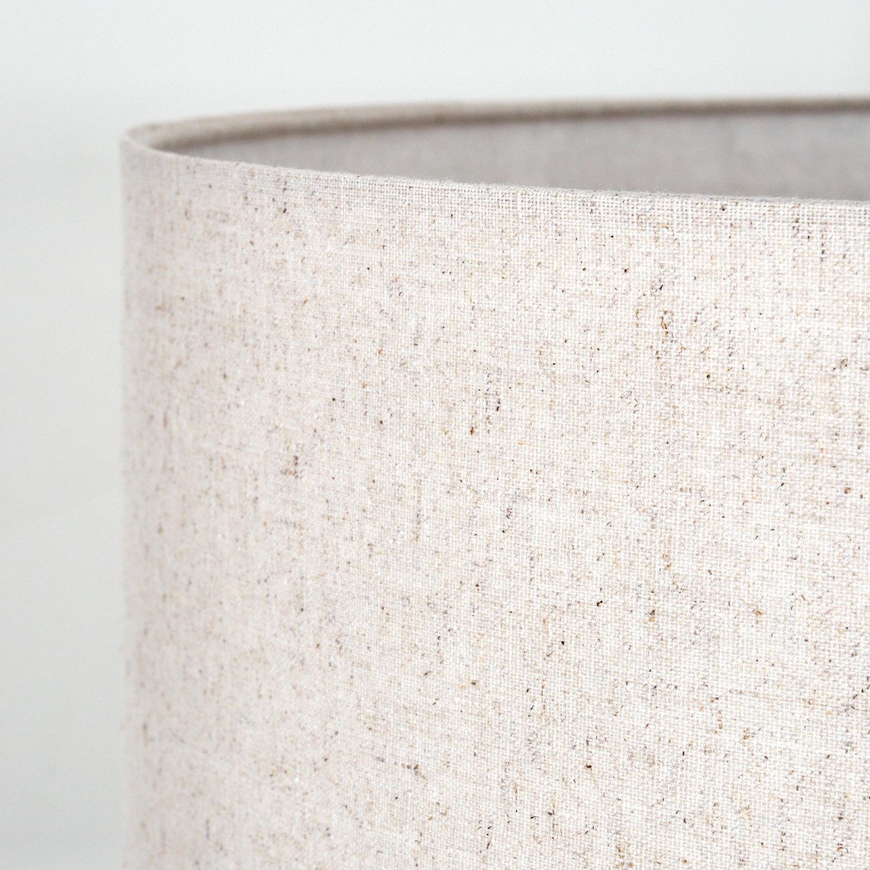 hofstein Stehlampe Stehlampe aus Holz/Stoff in Naturfarben/Beige/Weiß, ohne Leuchtmittel, skandinavische Leuchte, runder Schirm (50 cm) u. Fußschalter, 1 xE27