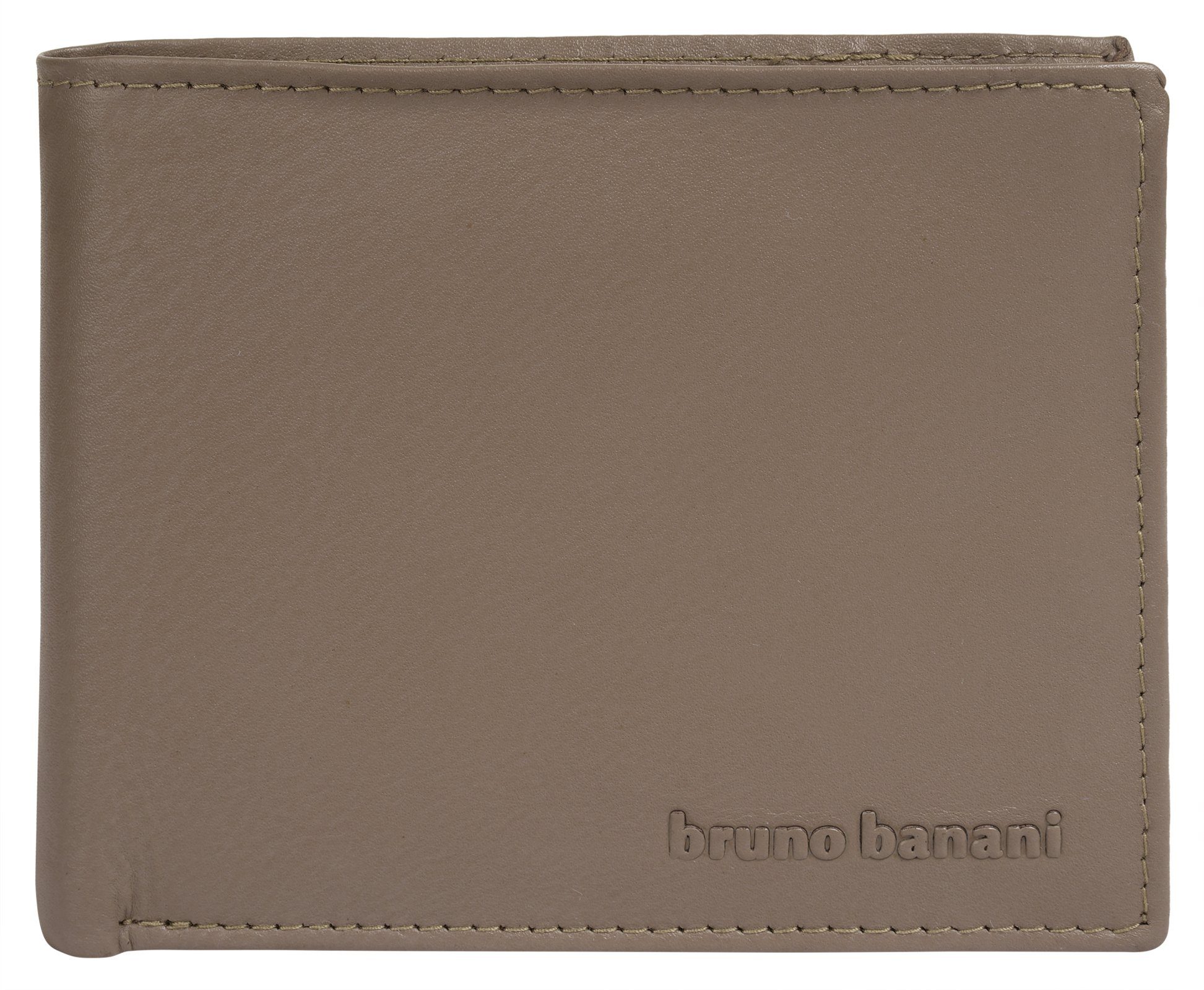 Bruno Banani Geldbörse, echt Leder, Höhe 9,5 cm x Breite 12 cm x Tiefe 1,5  cm