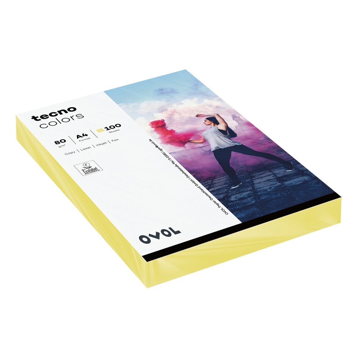Inapa tecno Druckerpapier Rainbow, Pastellfarben, Format DIN A4, 80 g/m², Kleinpack