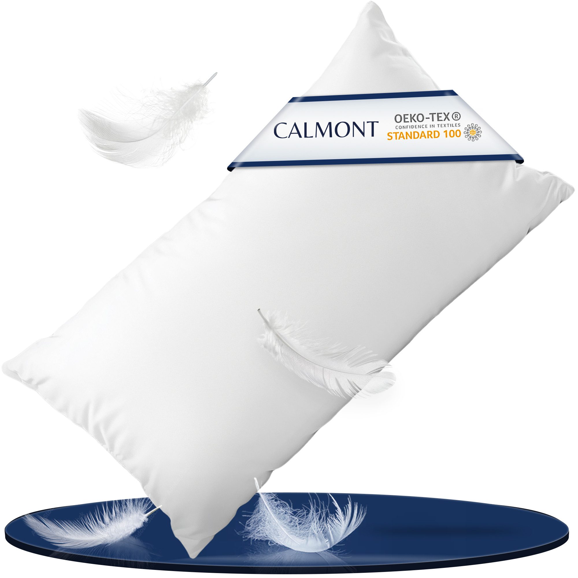 CALMONT Daunenkissen 80x80 3-Kammer, Daunenkopfkissen 80x80 günstig online kaufen