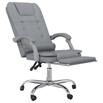 vidaXL Bürostuhl Bürostuhl mit Massagefunktion Hellgrau Stoff (1 St)