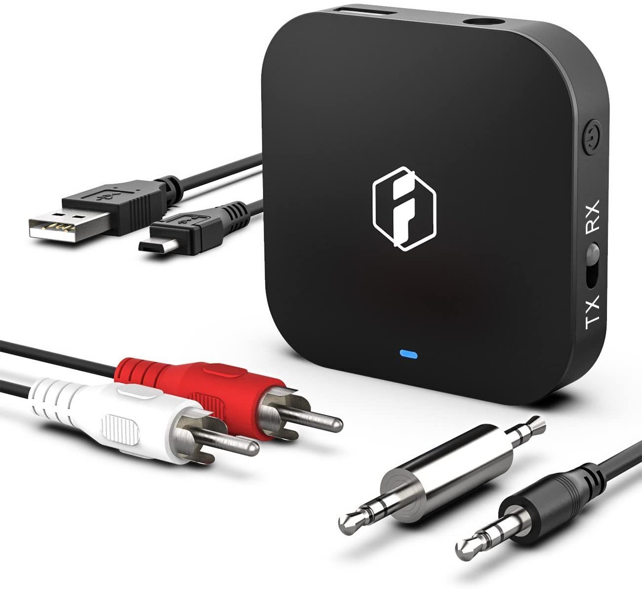 Inateck »aptX HD/aptX Low Latency Bluetooth 5.0 Adapter« Bluetooth-Adapter,  2 in 1 Audio Bluetooth-Sender-Empfänger für TV, Kopfhörer usw.