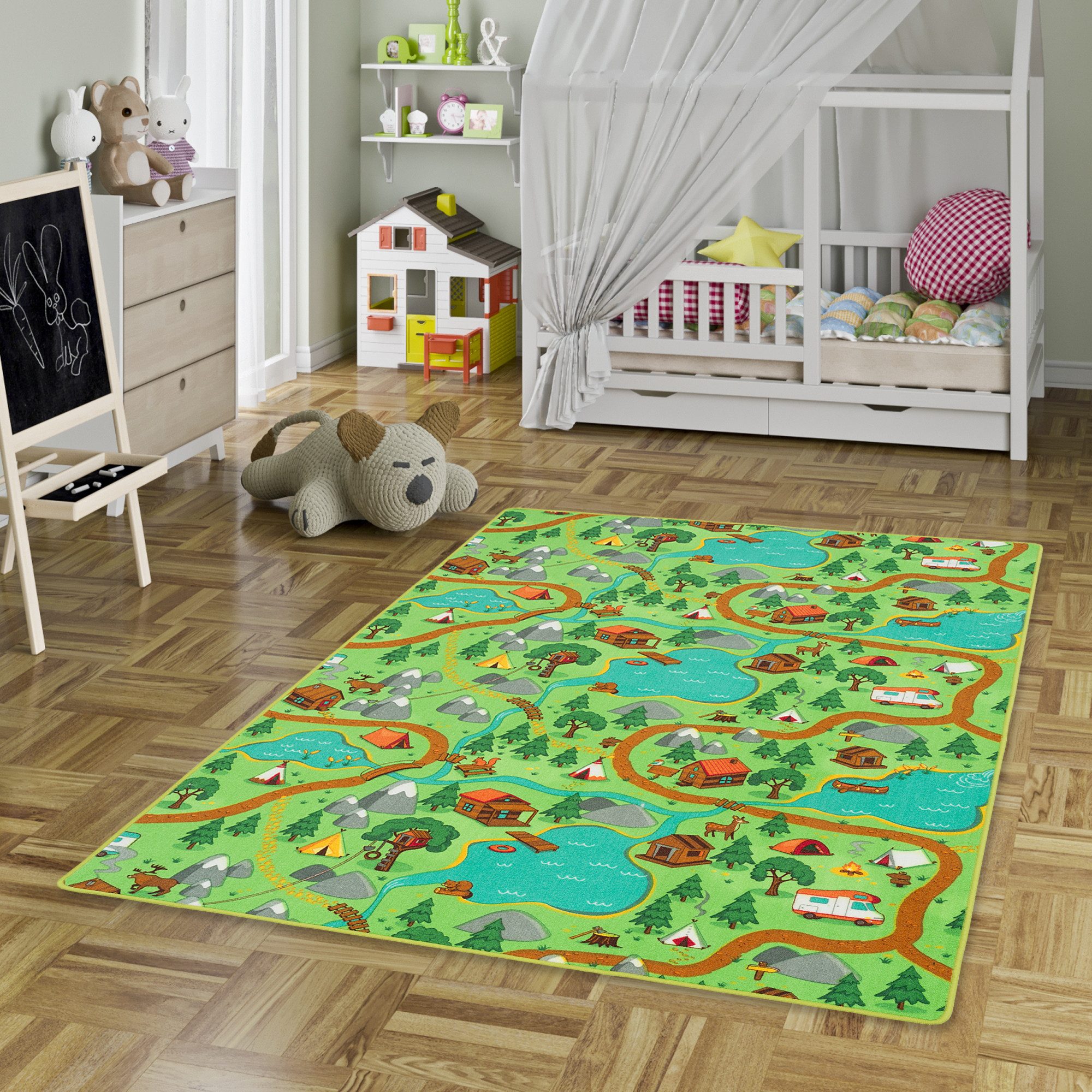 Snapstyle Kinderteppich Kinder Spiel Straßenteppich, Rechteckig, günstig online kaufen
