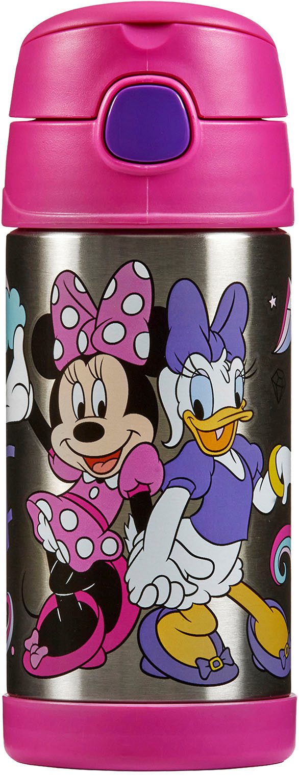 THERMOS Isolierflasche FUNTAINER STRAW BOTTLE, doppelwandiger Edelstahl, spülmaschinenfest, 0,35l, mit Silikonstrohalm, absolut dicht