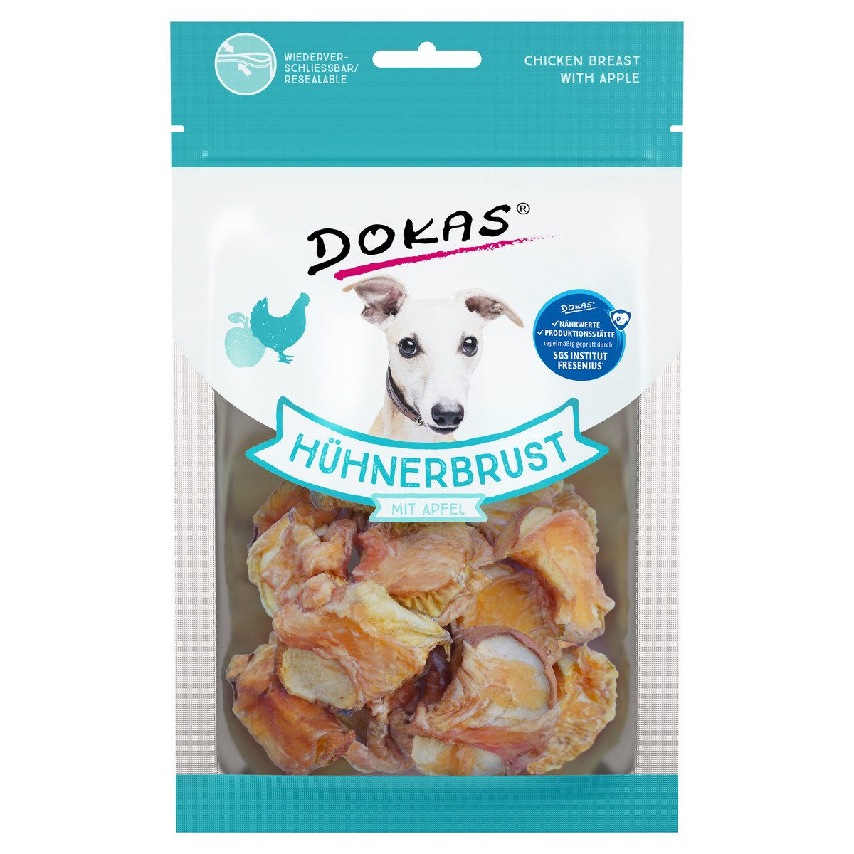 Dokas Hühnerbrust mit Apfel 70 g, für: Hund