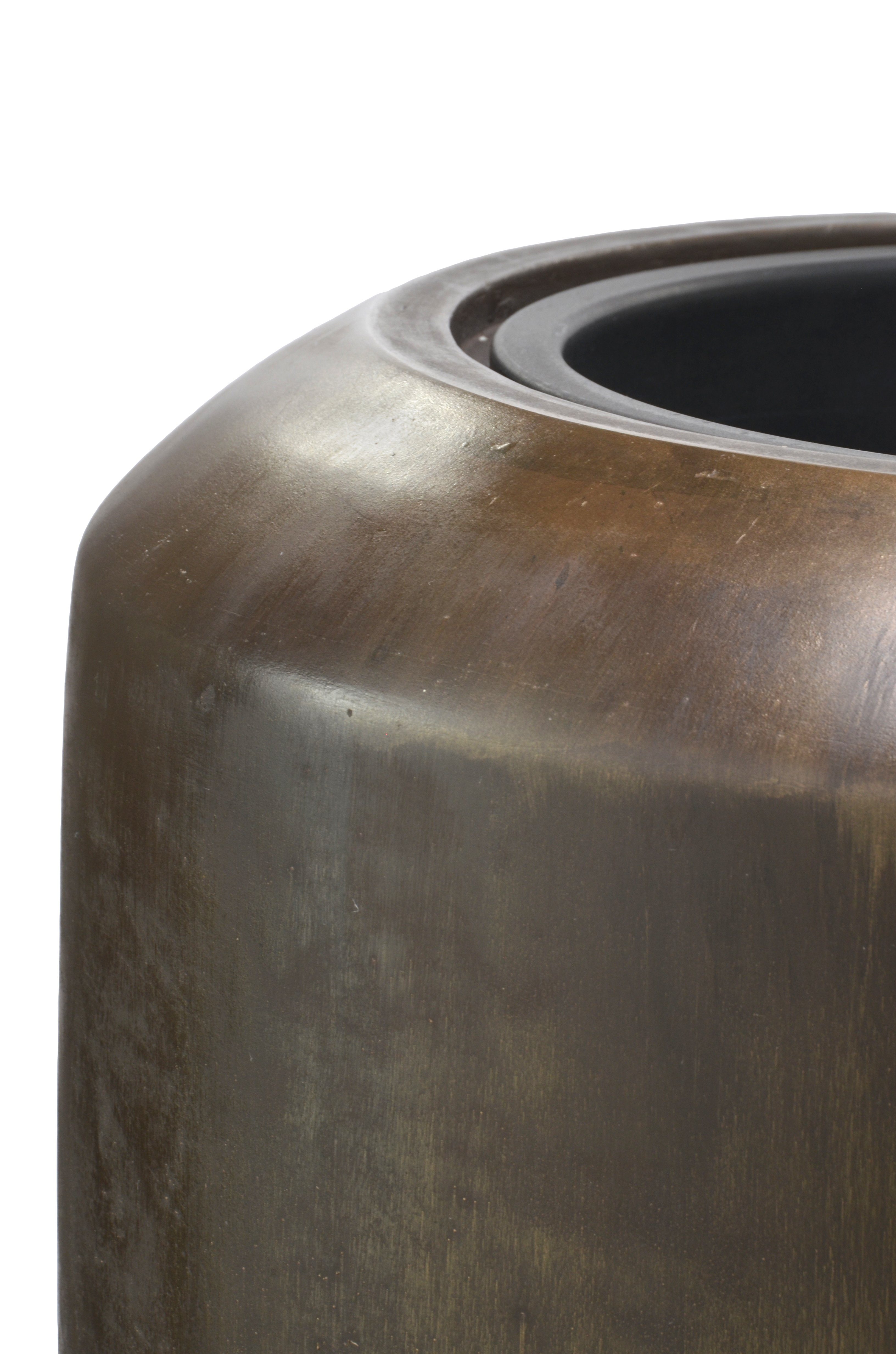 Flingora Bodenvase Priya, mit Einsatz - Fiberglas - Indoor - Kupferbraun - Höhe 90 cm