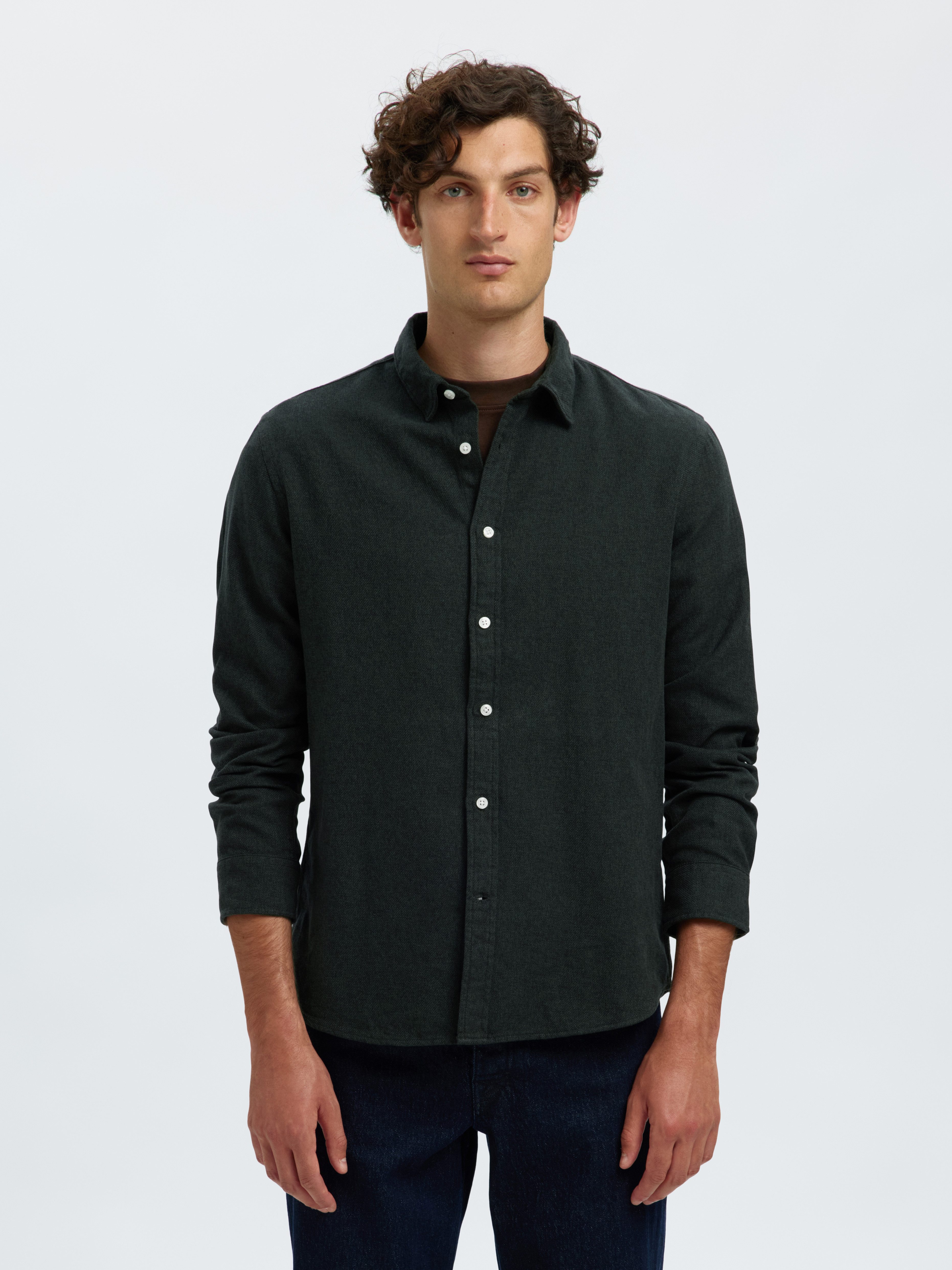 Selected Langarmhemd SLHREGNOAH BRUSHED TWIST SHIRT günstig online kaufen
