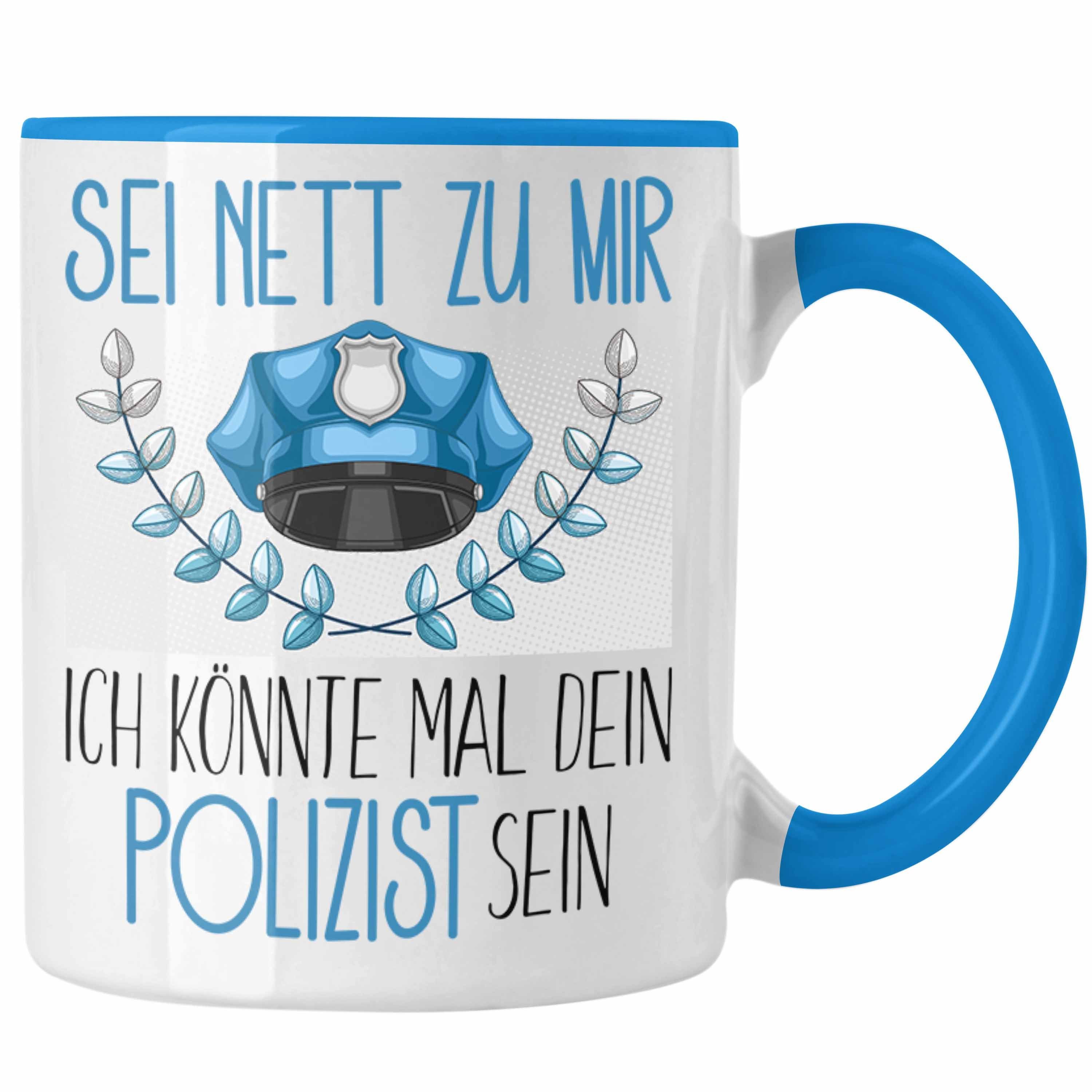 Tasse Geschenk Polizisten Polizei Trendation Studium Ausbildung Tasse Geschenkidee Sei Blau