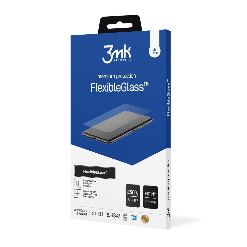 3MK Displayschutzglas Hybridglas Panzerglas für Asus Zenfone 9, Spar-Set, 1 Stück, Hybridglas, 7H kratzfest, antibakteriell, oleophob